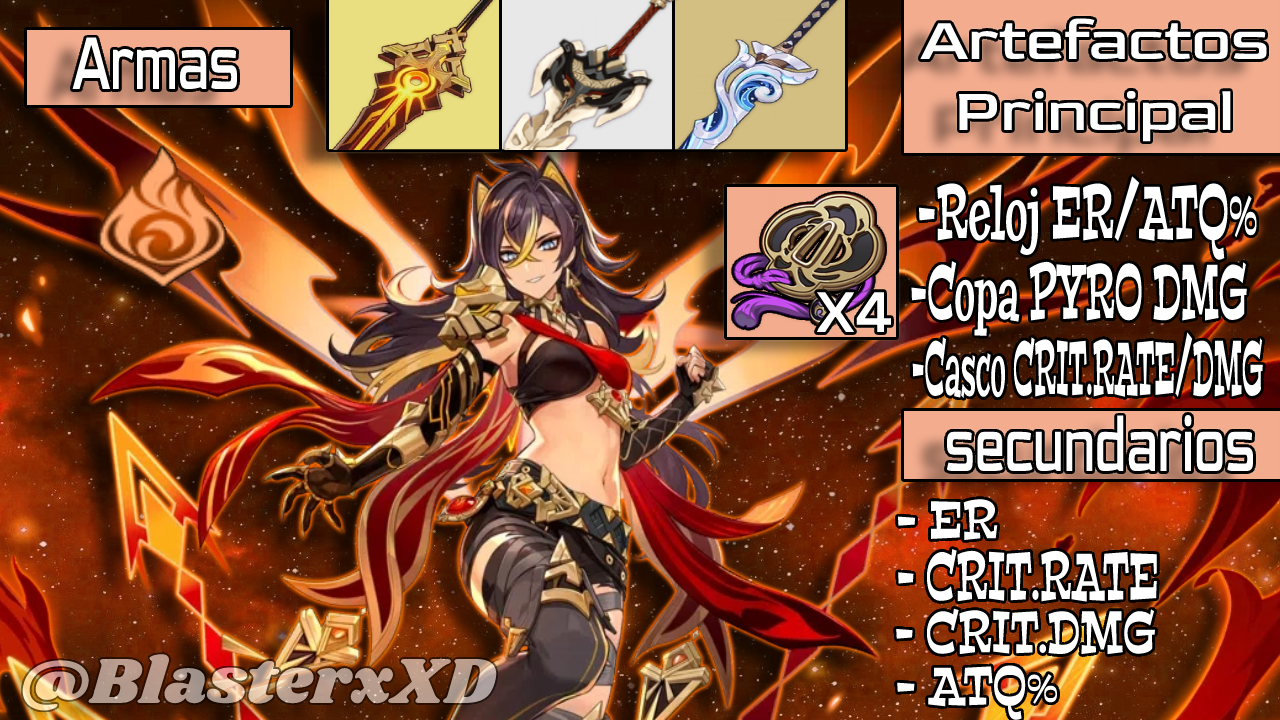 Build definitiva Dehya ON FIELD/ OFF FIELD/ BURGEON Genshin Impact ...