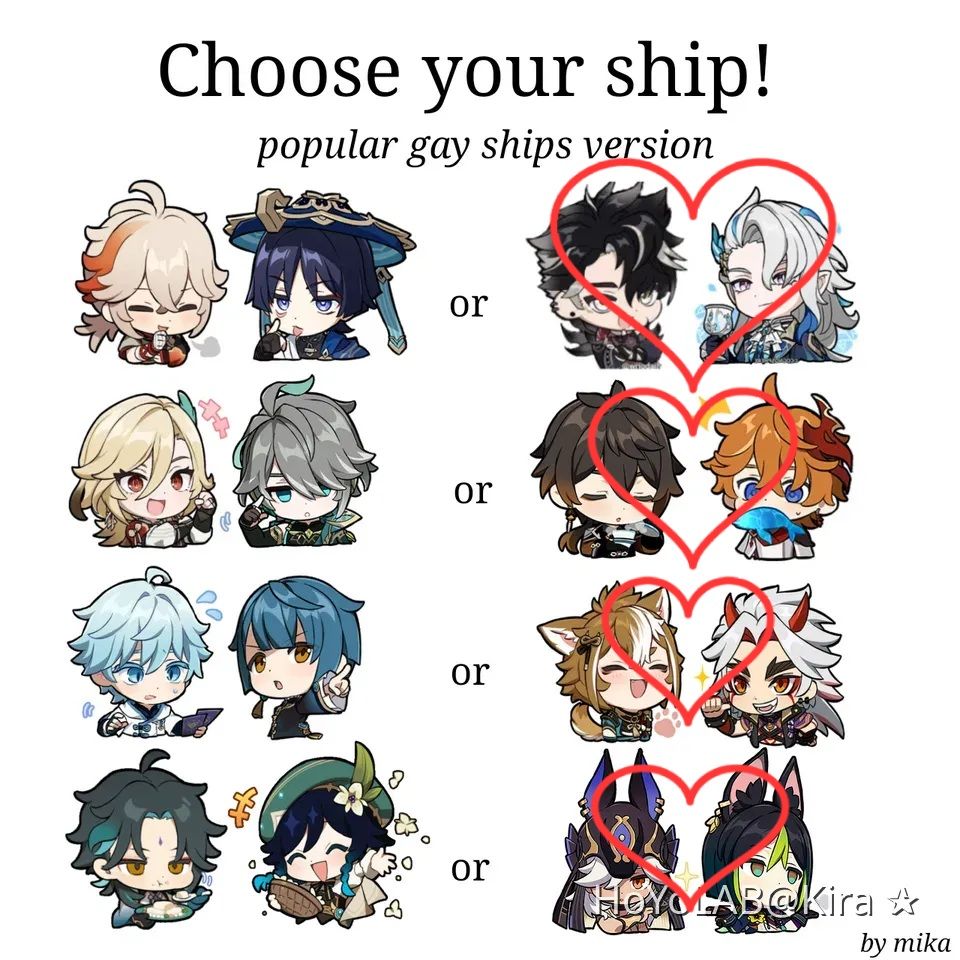 Popular ships lgbt Genshin Impact HoYoLAB