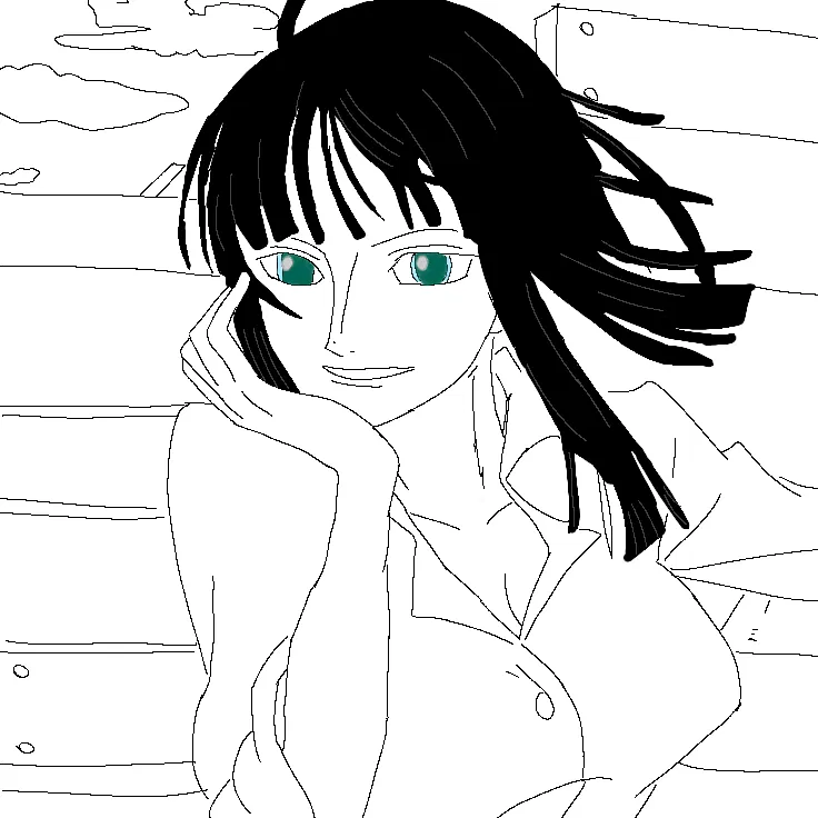 Nico robin fan art in progress hoyolab