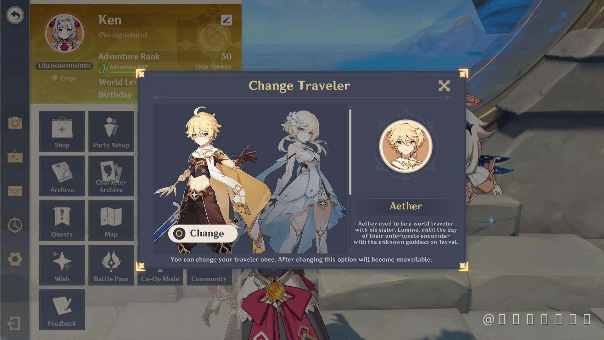 Option to Change the Travelers Gender Genshin Impact HoYoLAB