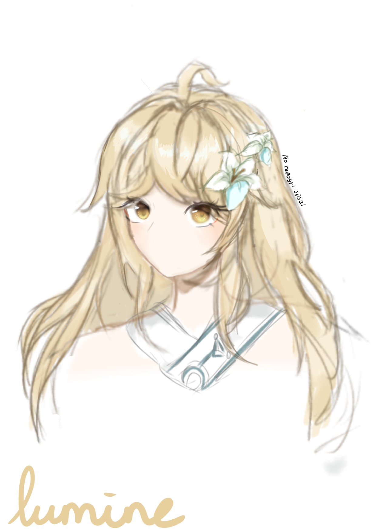 lumine with long hair cause why not? Genshin Impact | HoYoLAB