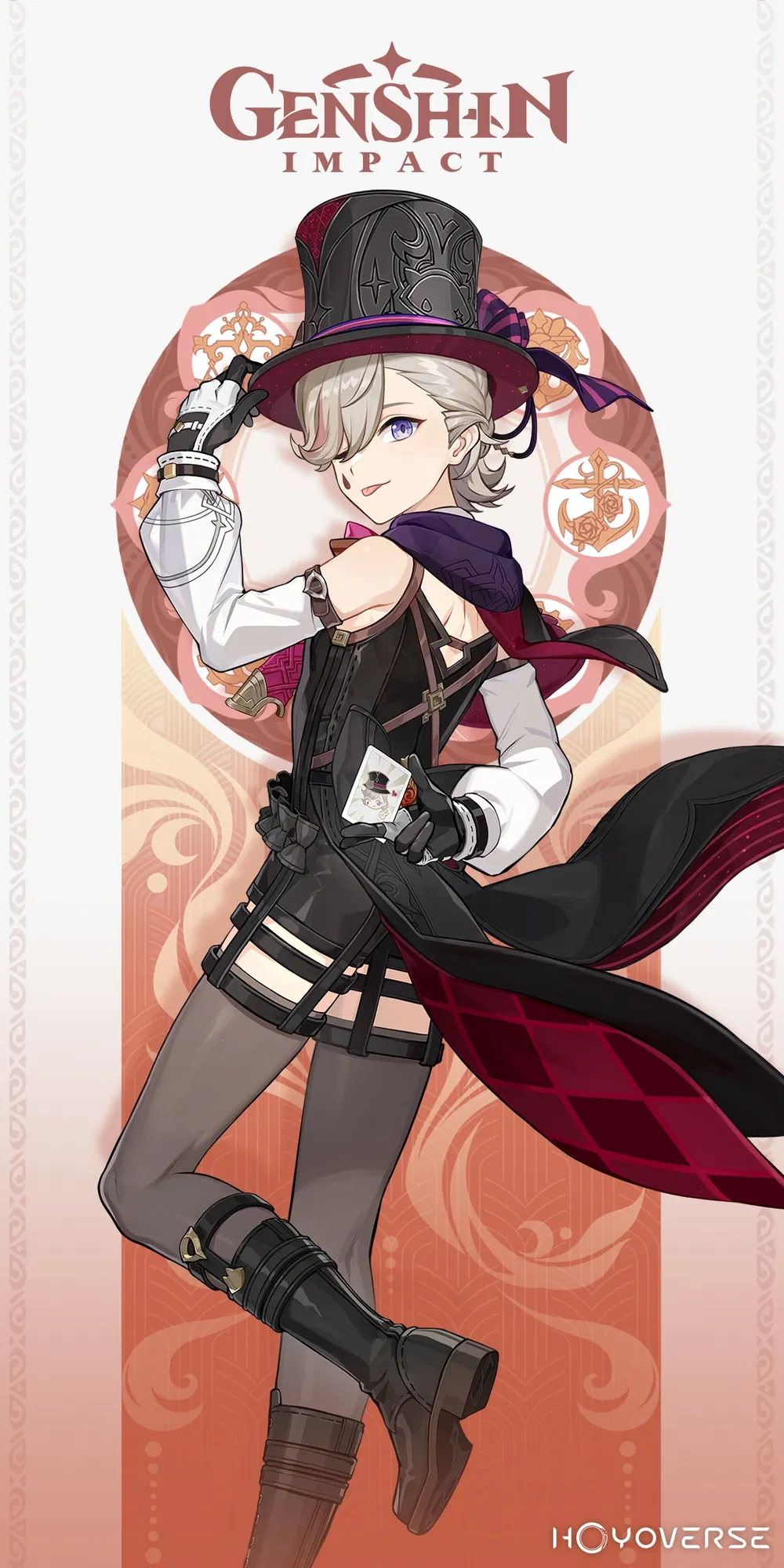Lyney with Arlecchino color palette Genshin Impact | HoYoLAB