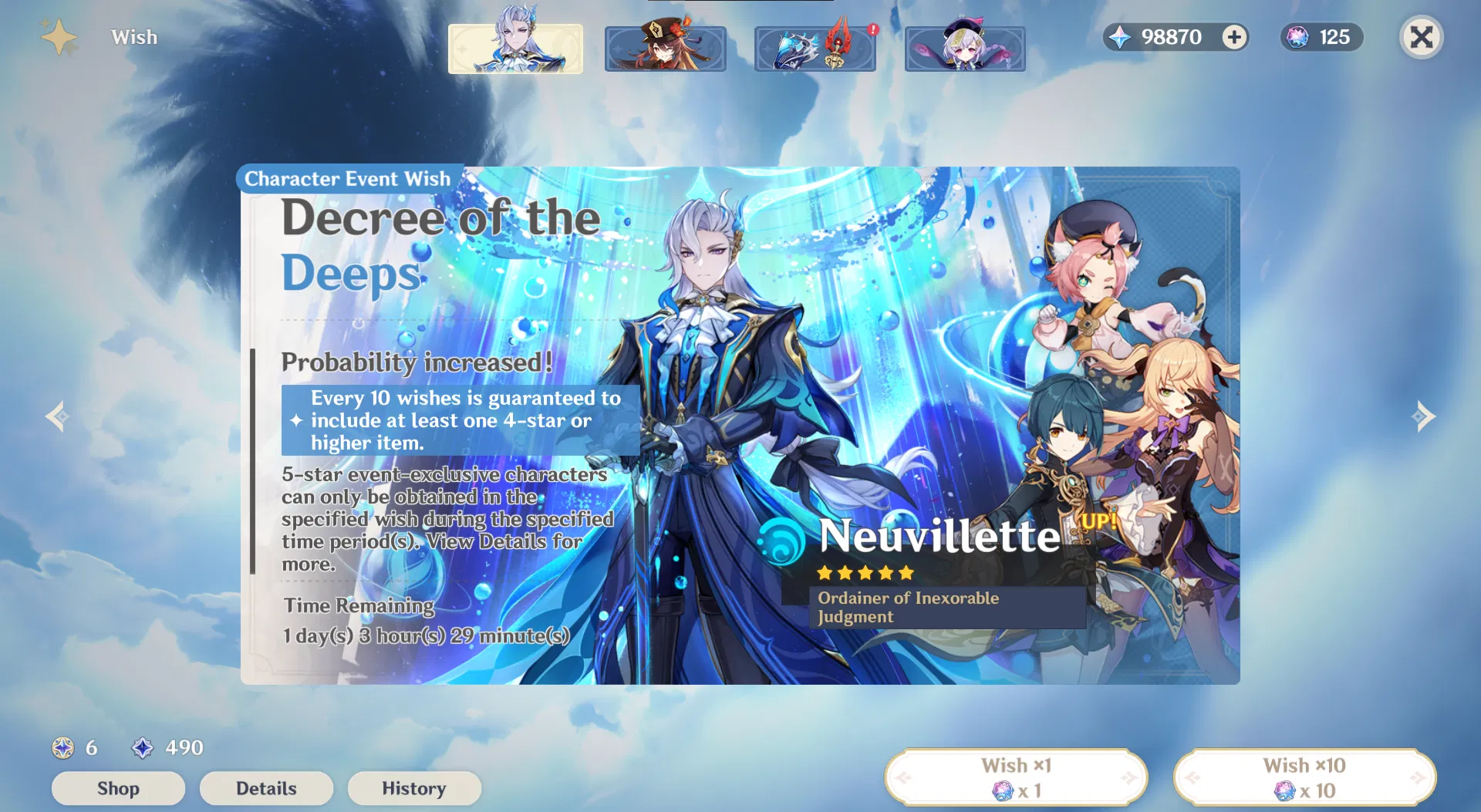 LAST DAY SAVING PRIMOGEMS (IM PULLING FOR C6 NEUVILLETTE TODAY) Genshin