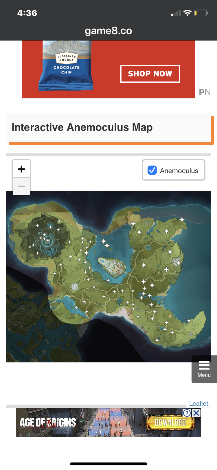 I loVE The Internet #1 | Anemoculus Map for Mondstadt (64 in overworld ...