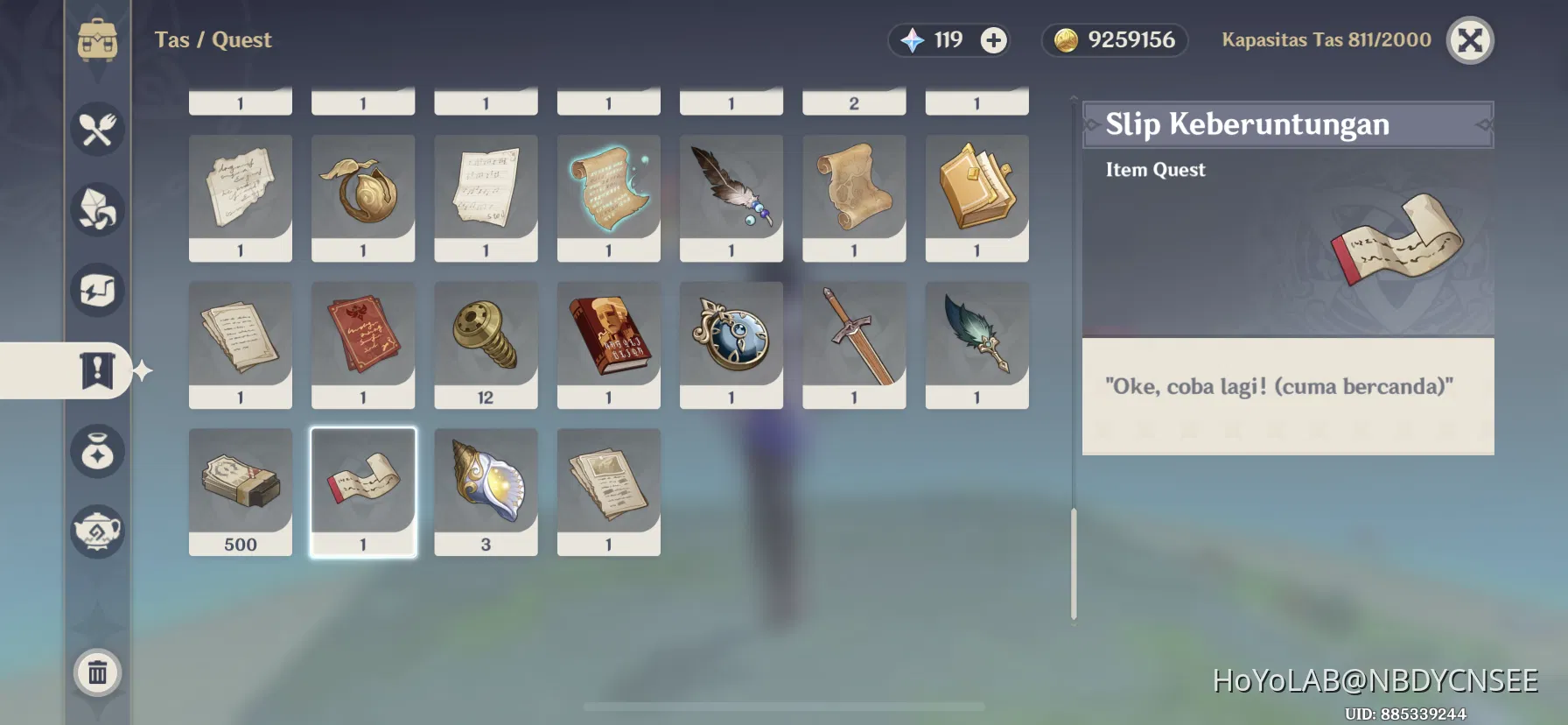 achievement nya udah kayak mau gacha Genshin Impact HoYoLAB