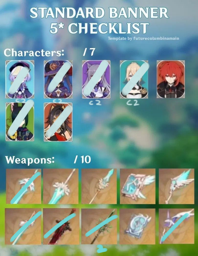 standard banner Genshin Impact HoYoLAB