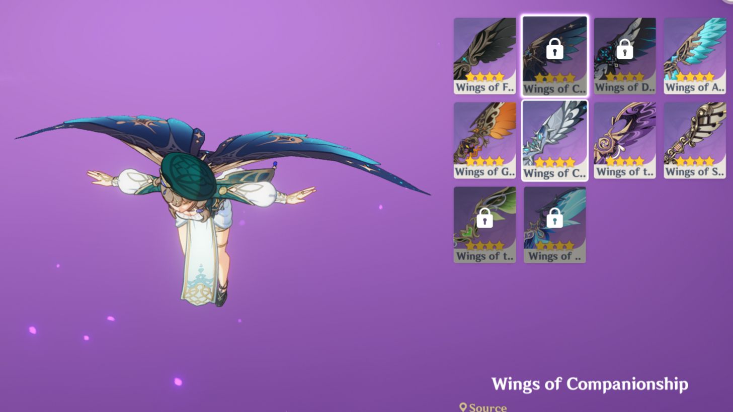 I don t have the wind glider wings of companionship genshin impact