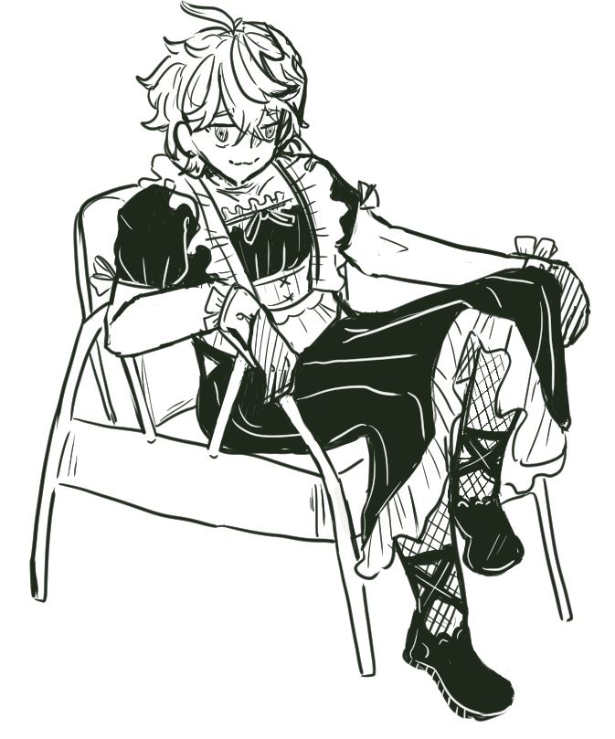 Childe in a maid dress Genshin Impact HoYoLAB