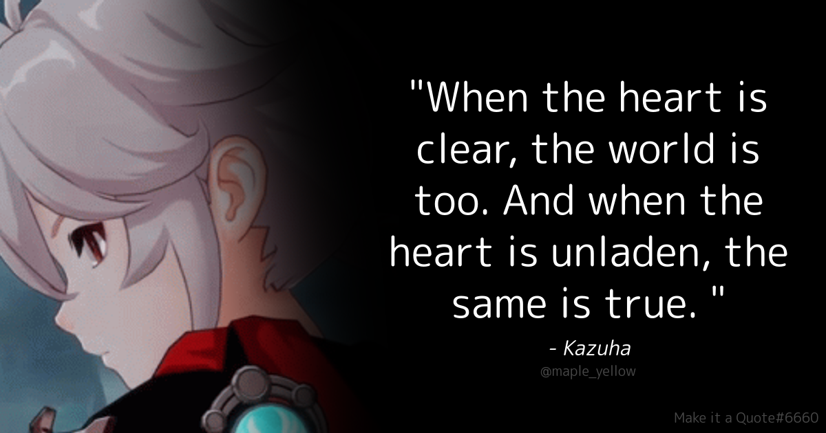 Kazuha's Quote Genshin Impact HoYoLAB