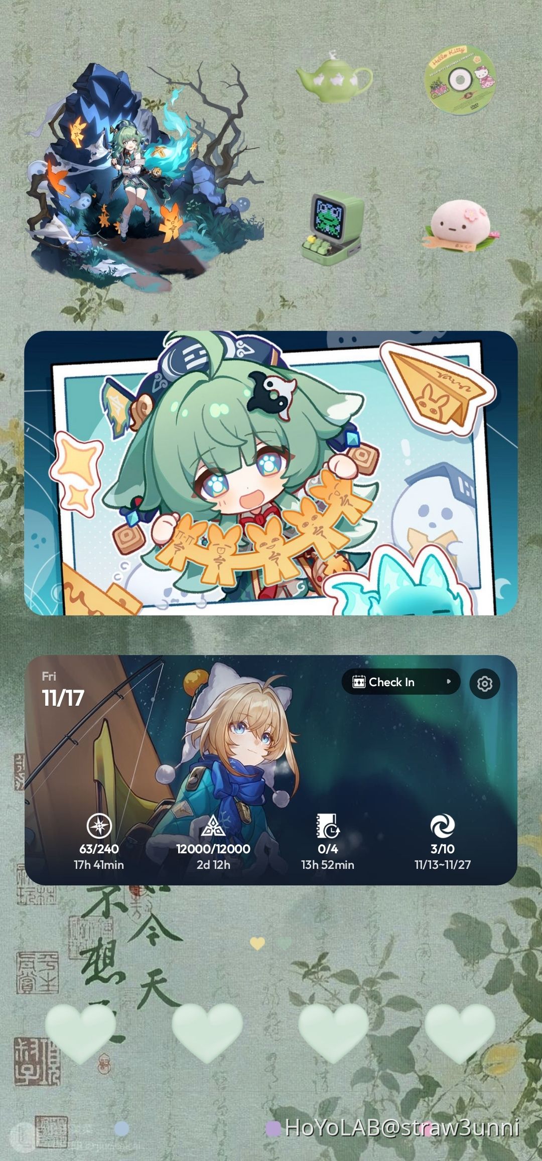 Custom Huohuothemed wallpaper with widgets and icons! Honkai Star