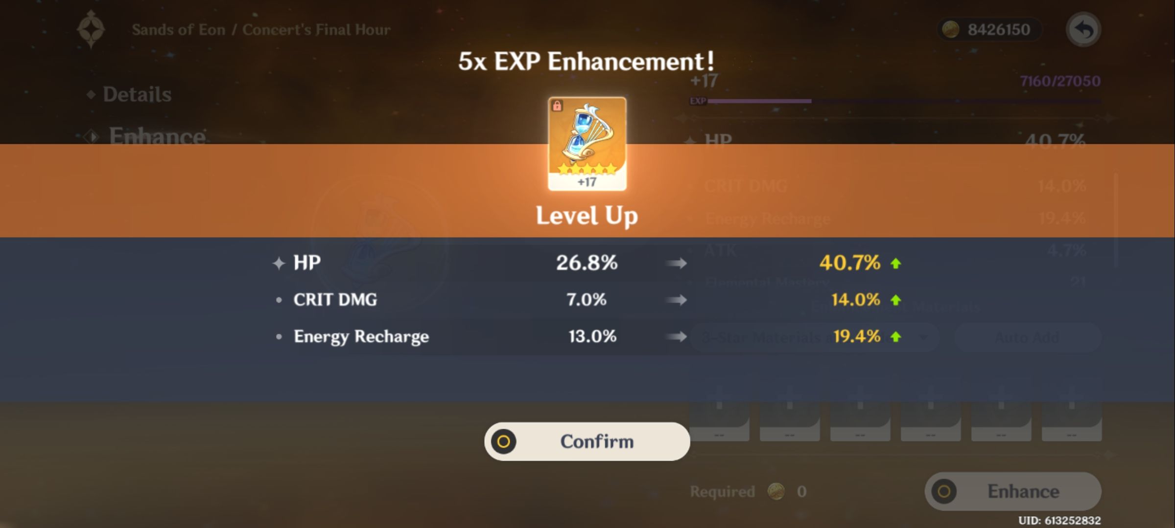 Enhancement bonus Genshin Impact HoYoLAB