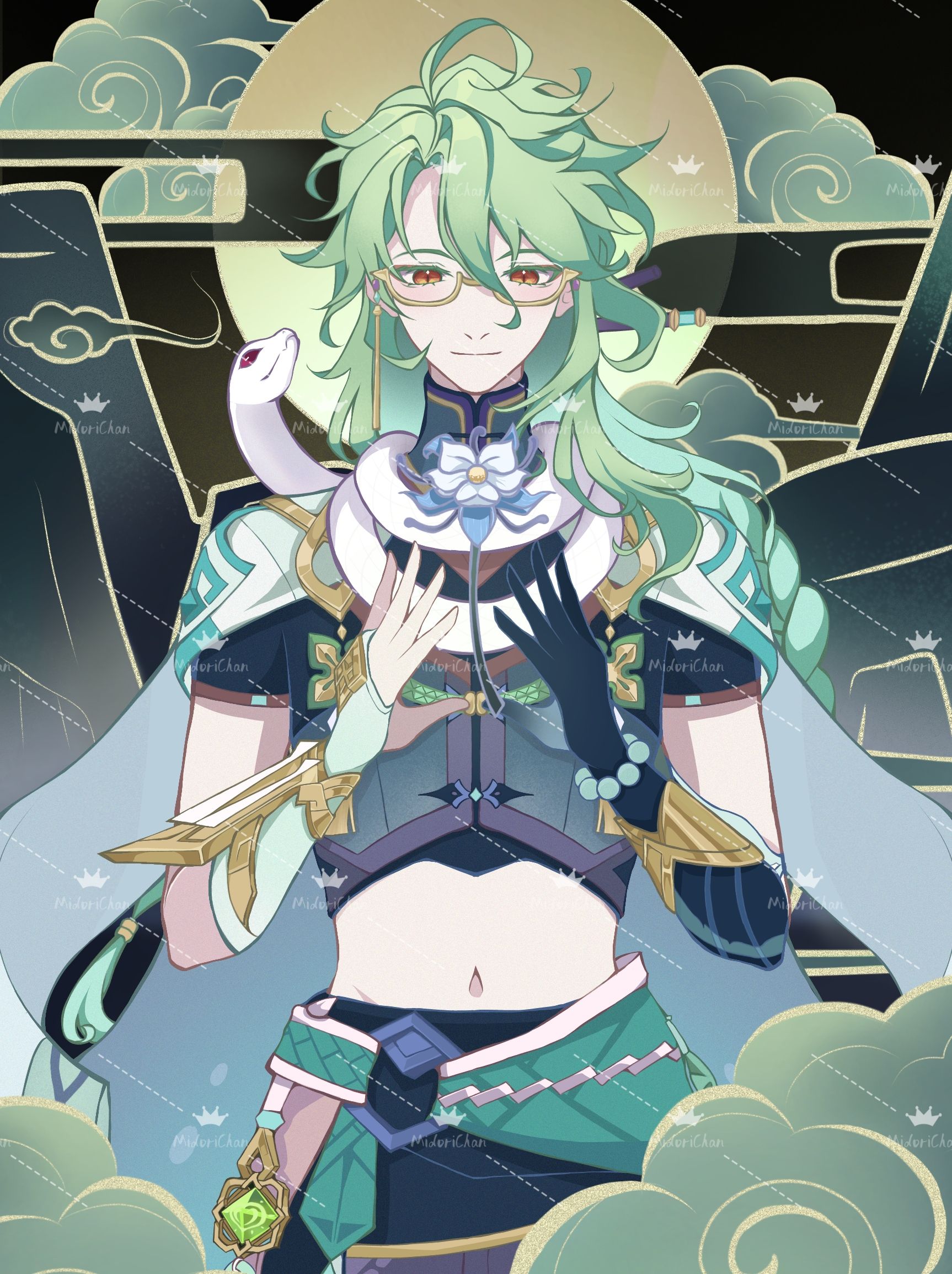 #GenshinImpact #Baizhu #FanArtContest Genshin Impact | HoYoLAB