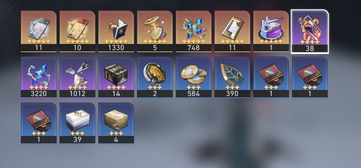 Share 𝐇𝐒𝐑 progress: [Inventory update] 🍀 Honkai: Star Rail | HoYoLAB