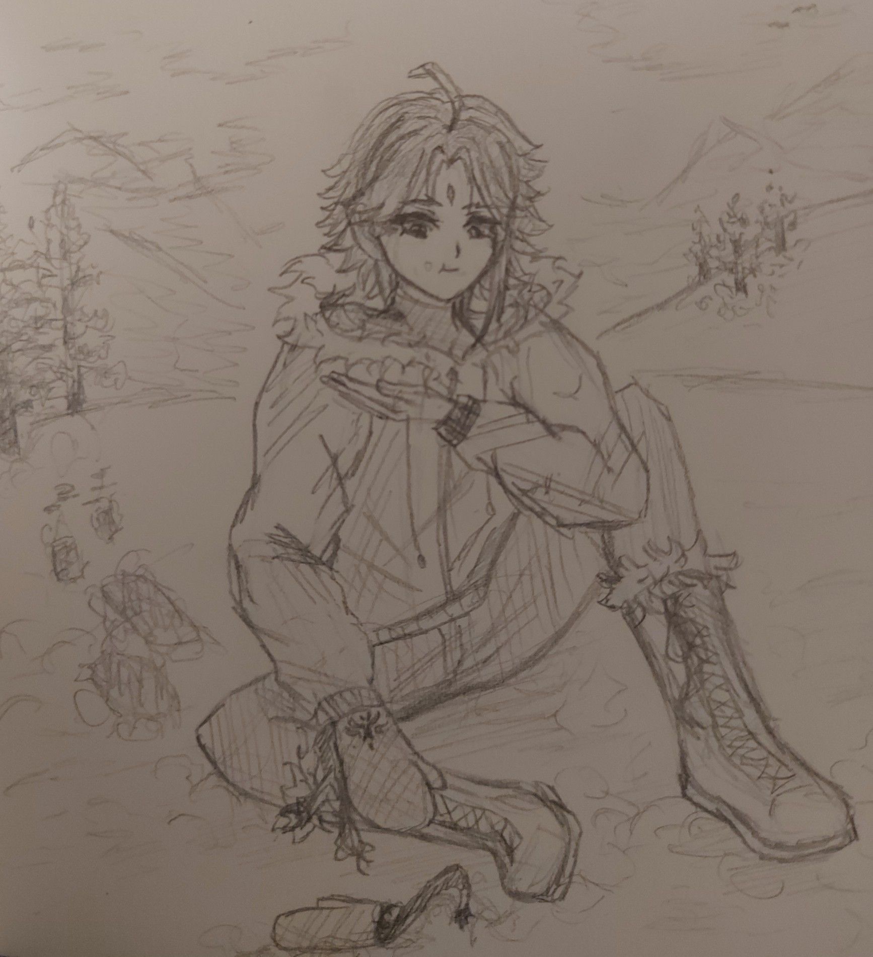 xiao eating snow Genshin Impact HoYoLAB