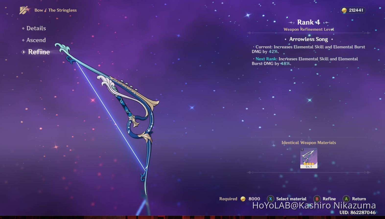 FINAL REFINEMENT FOR ONE OF THE PRINCESSEZIN BIS WEAPON (THE STRINGLESS ...