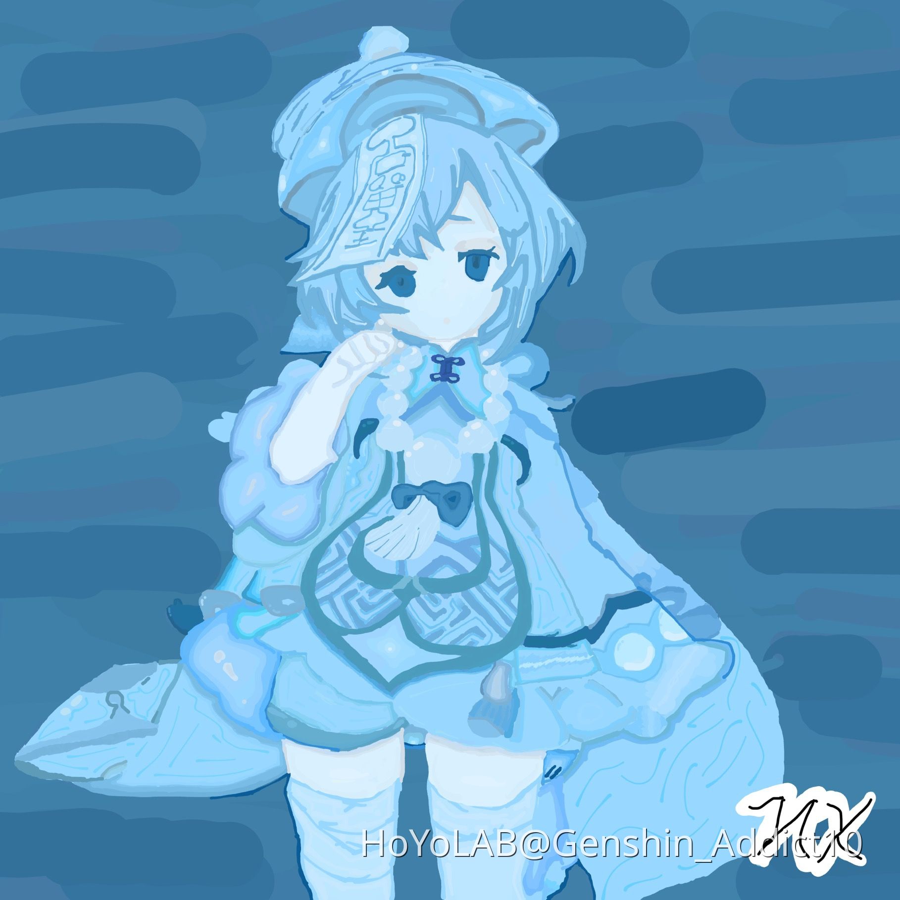 I finally finished my Qiqi drawing! Genshin Impact HoYoLAB