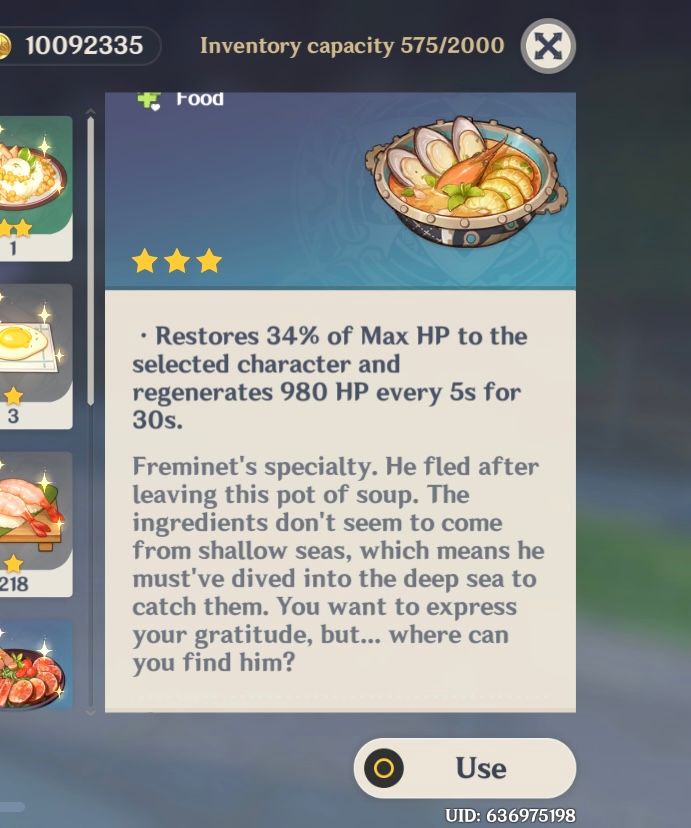 special dish description Genshin Impact HoYoLAB