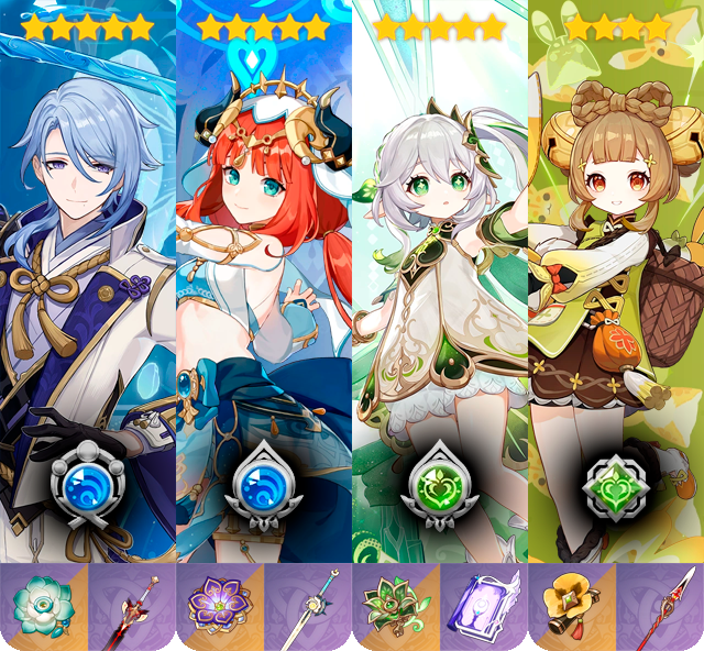 [4.2] Rotation ֎ -Bloom Ayato- ֎ Ayato Nilou Nahida Yaoyao Genshin ...
