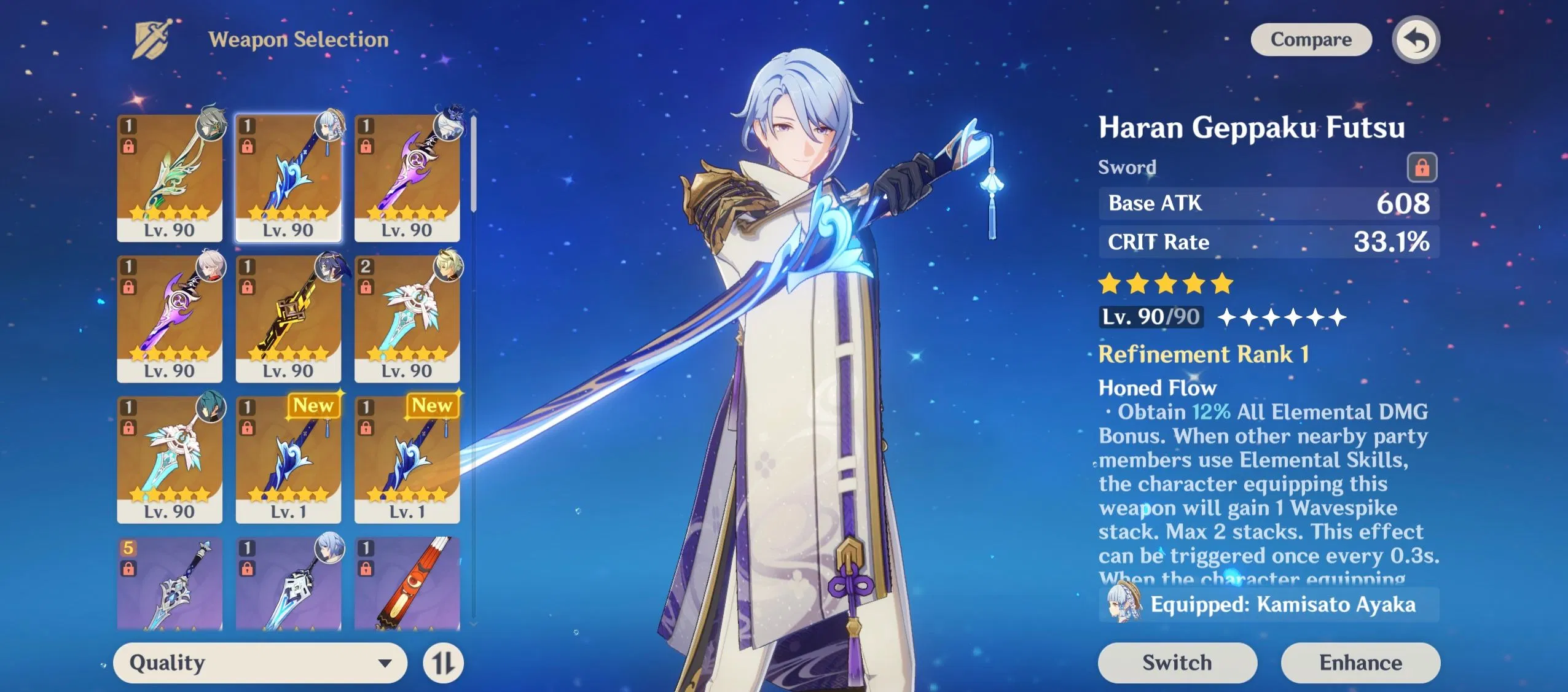 No selected weapon on the epitomized path Genshin Impact HoYoLAB