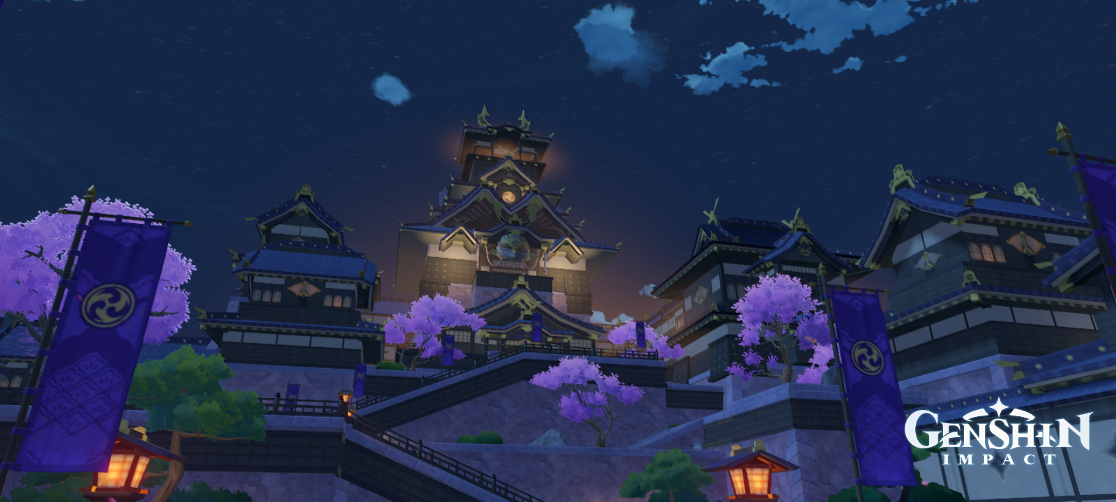 "Tenshukaku, the residence of the most exalted one in all of Inazuma