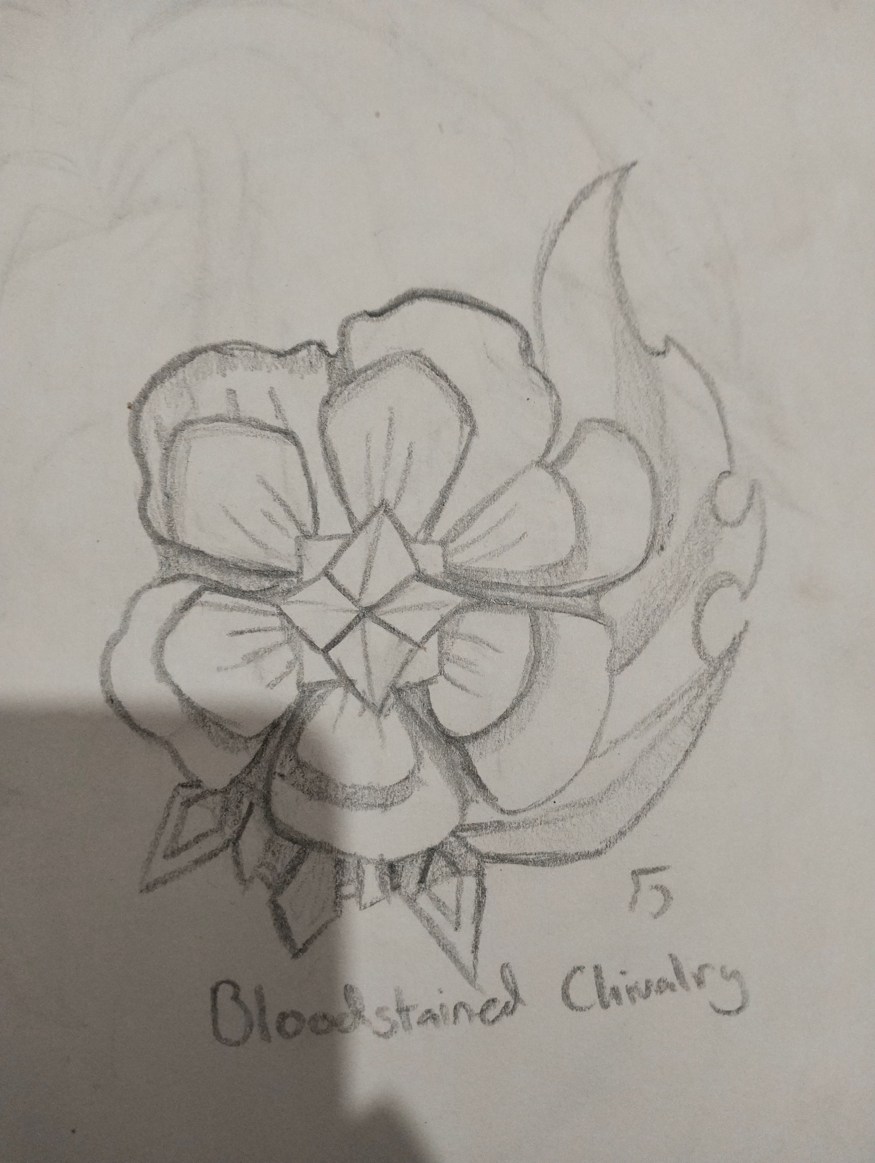 yes, I just drew the bloodstained chivalry Genshin Impact HoYoLAB