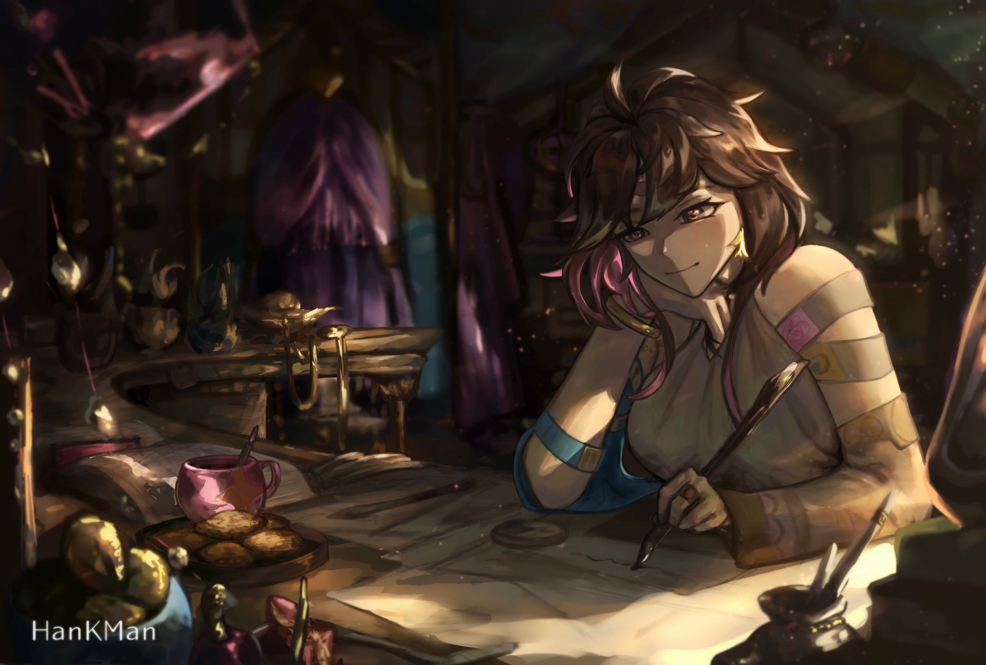 SXYNIO Genshin Impact Halskette - Furina & Neuvillette Cosplay Schmuck Set