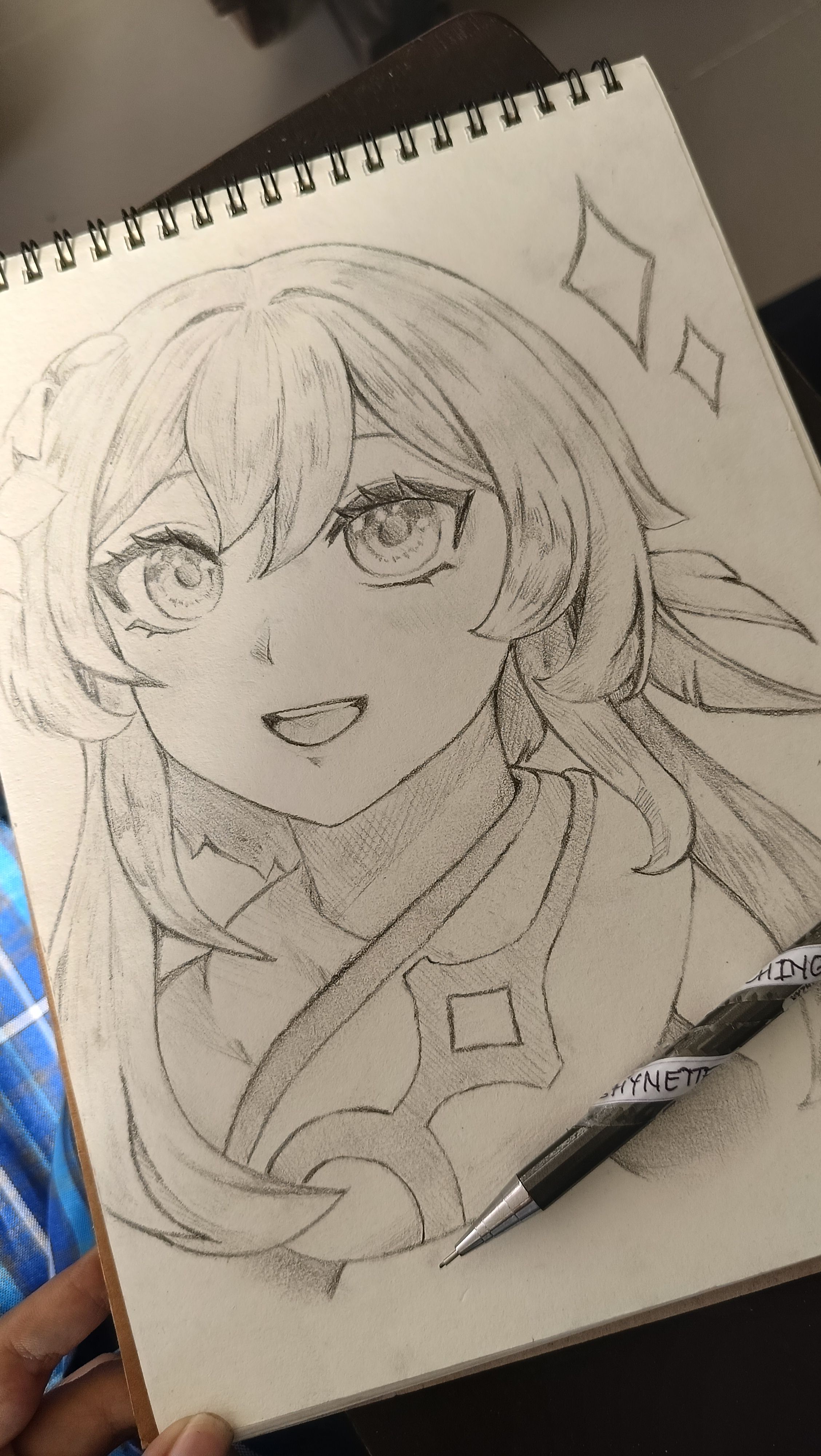 try to draw her since I got bored during our class hours Genshin Impact ...