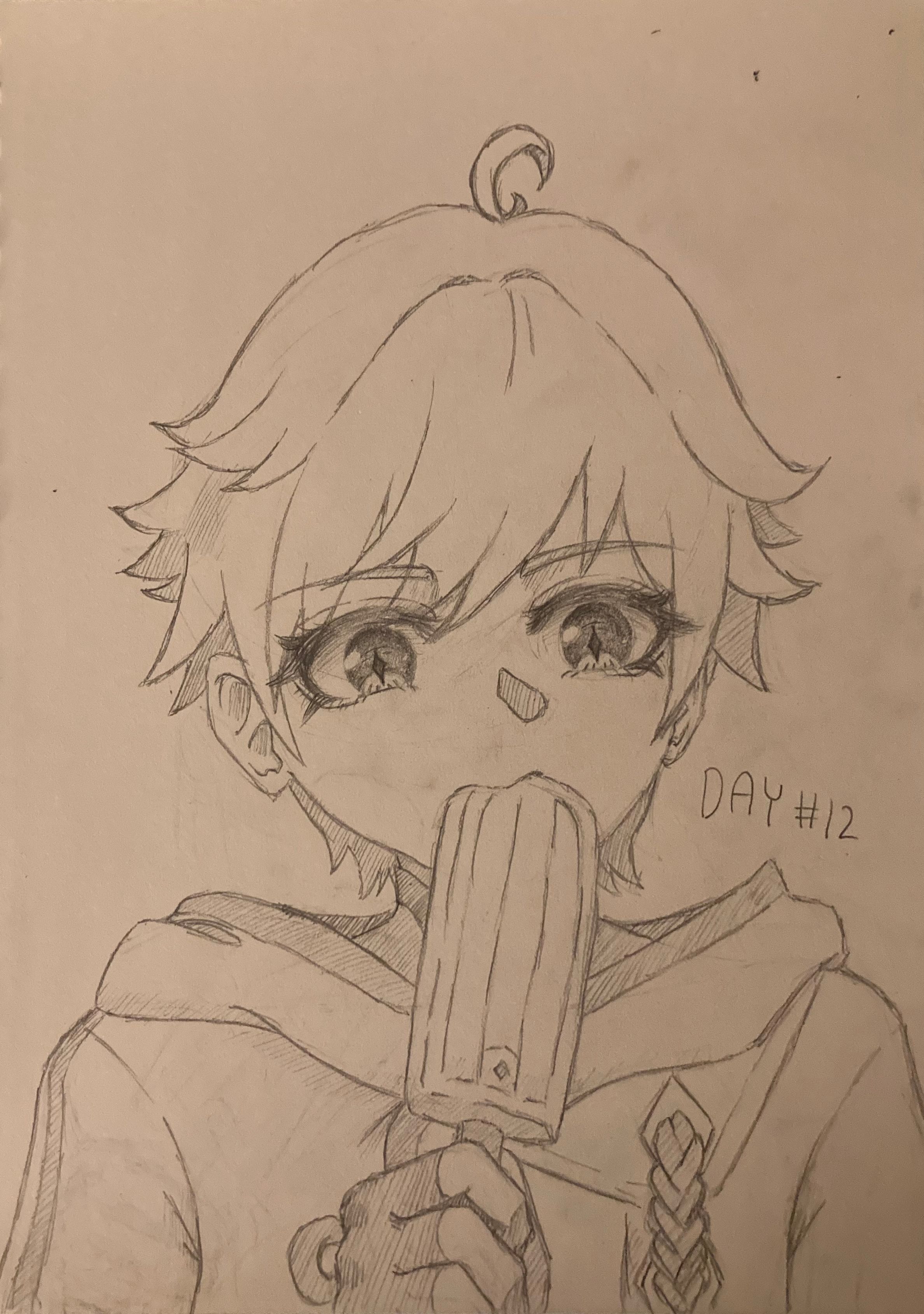 Drawing Genshin characters every day in alphabetical order Day 12
