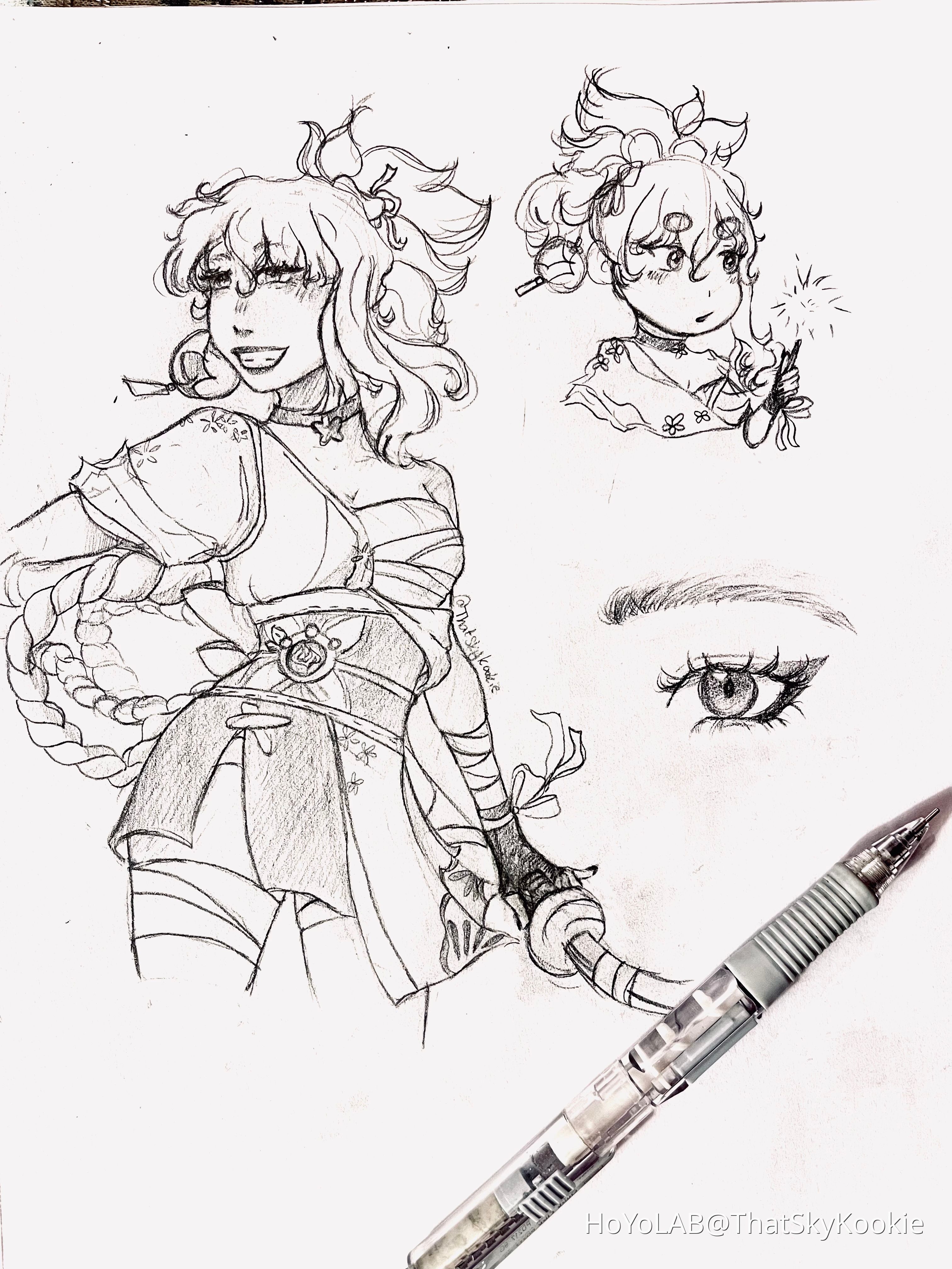 Yoimiya Sketch! (Bottlemi Request!) Genshin Impact | HoYoLAB