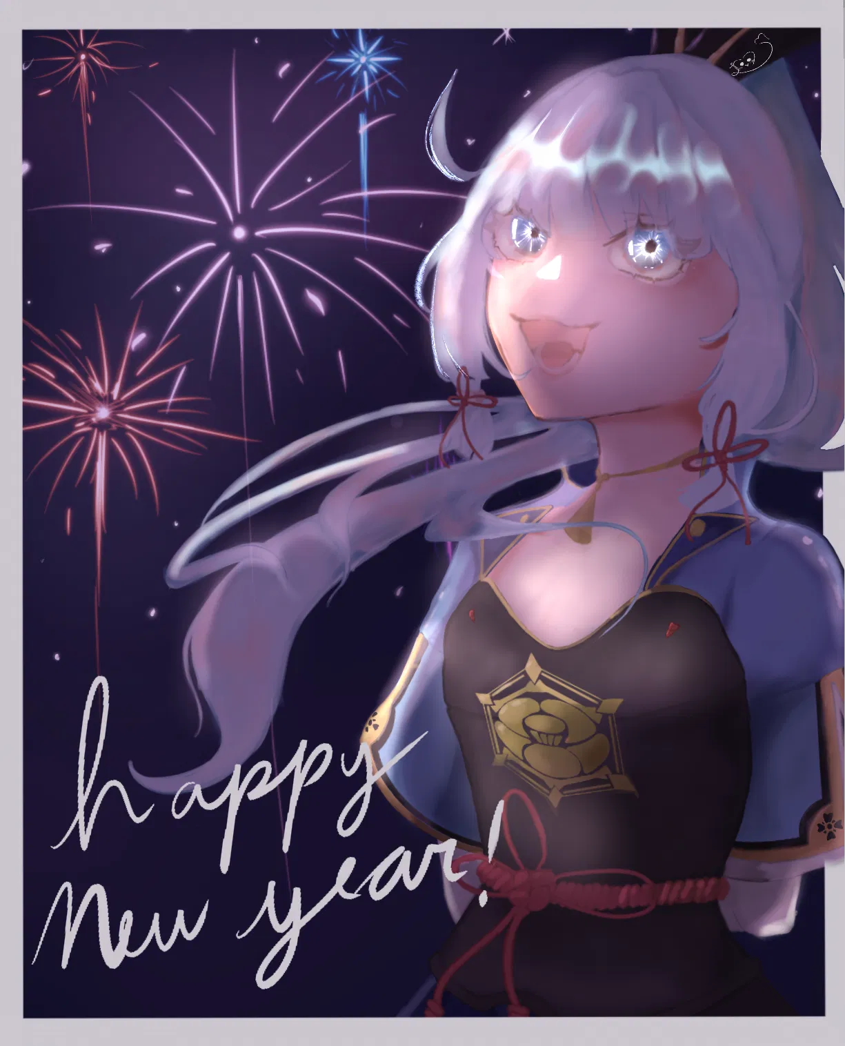 Happy Early New Year Ayaka Fanart For The Contest Genshin Impact happy-early-new-year-ayaka-fanart-for-the-contest-genshin-impact