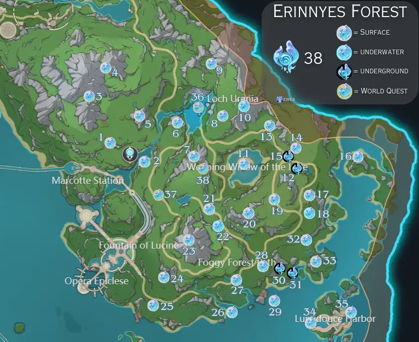 All 66 Hydroculus Locations | Erinnyes Forest & the Morte Region 
