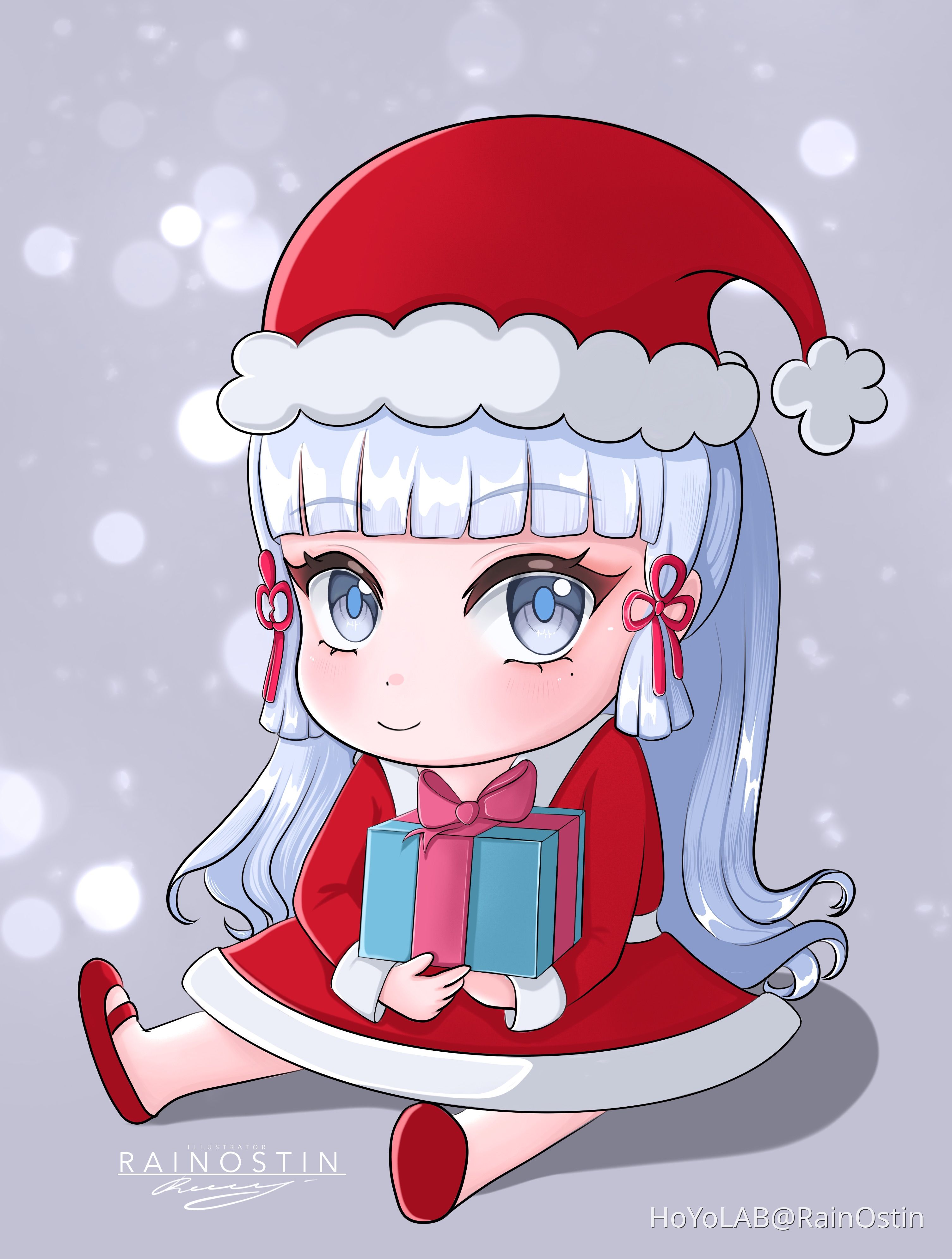 Новогодняя чиби аяка ☃️ Genshin Impact | HoYoLAB
