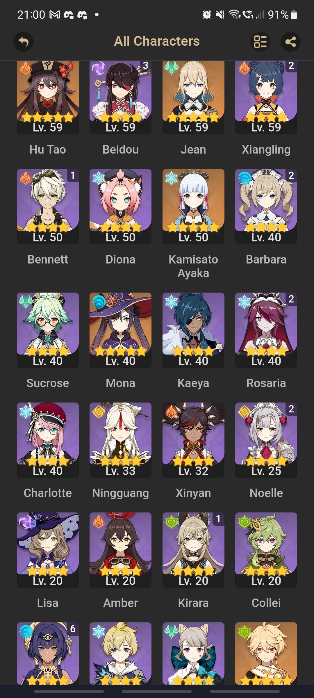 Character Roster *Update* Genshin Impact | HoYoLAB