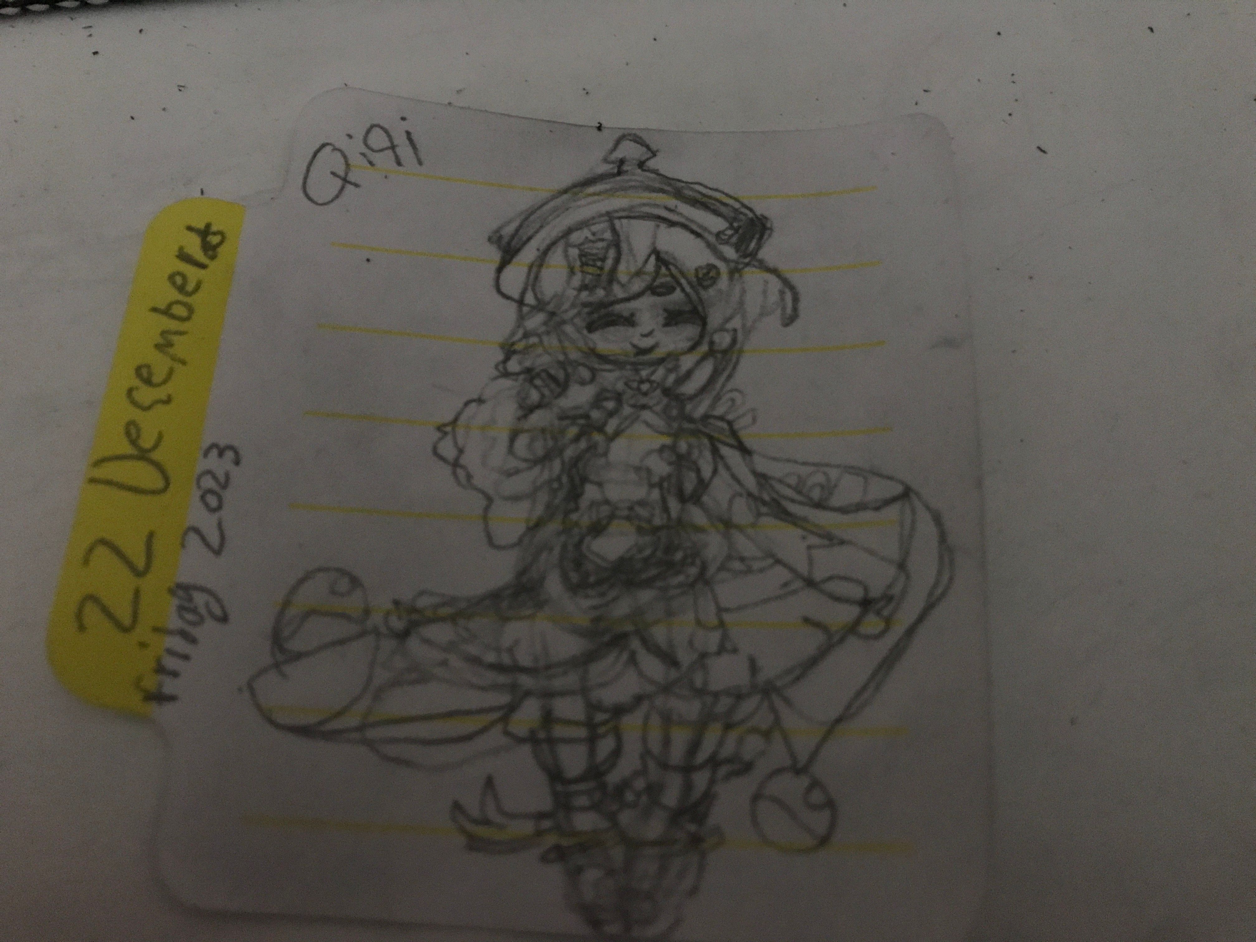 My Qiqi drawing D (IT TOOK HALF AN HOUR 😭) Genshin Impact HoYoLAB