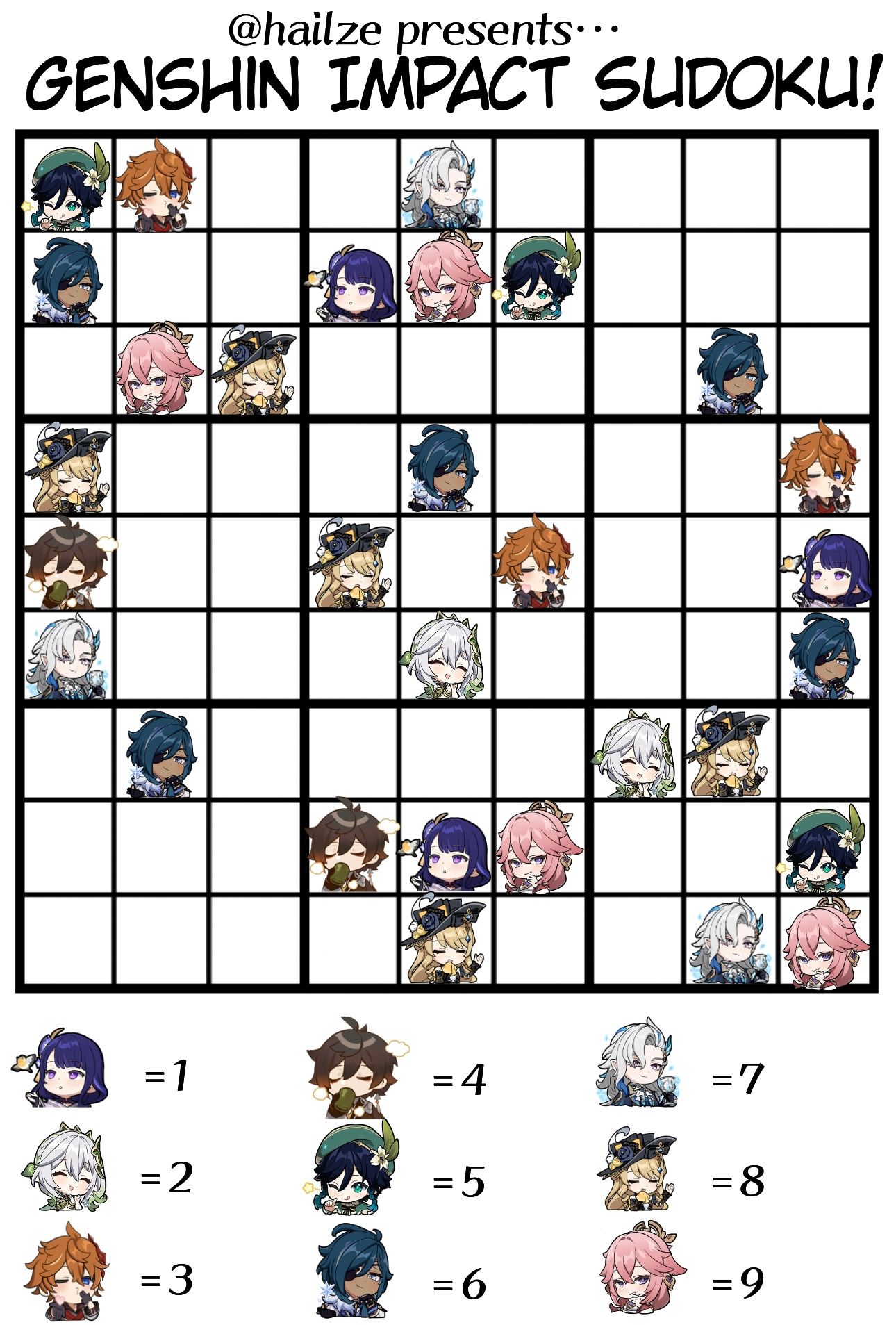 Genshin Impact Sudoku!! Genshin Impact HoYoLAB
