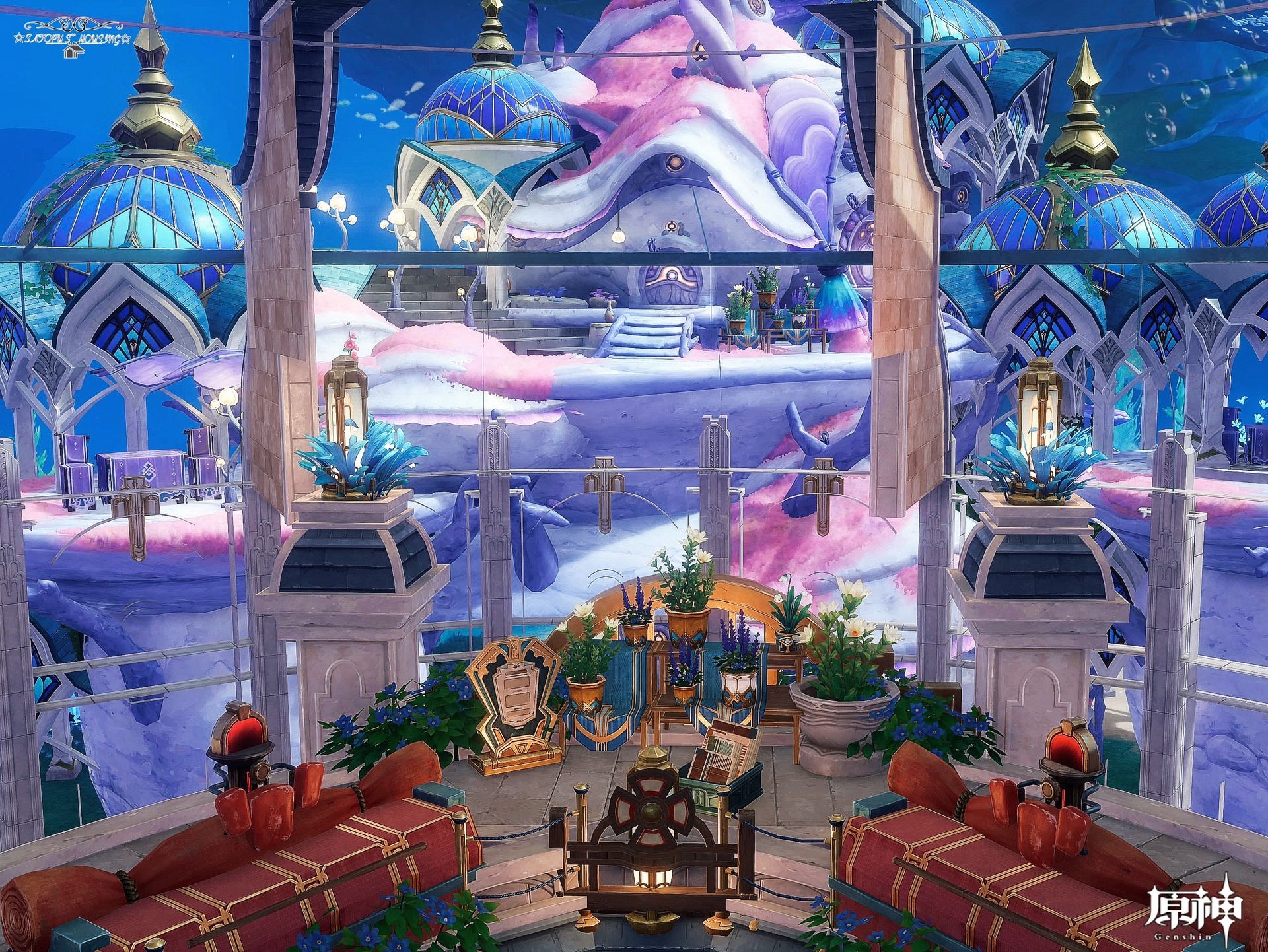 ✩.*˚塵歌壺最新作✩.*˚模本公開「🫧house in the sea🫧」 Genshin