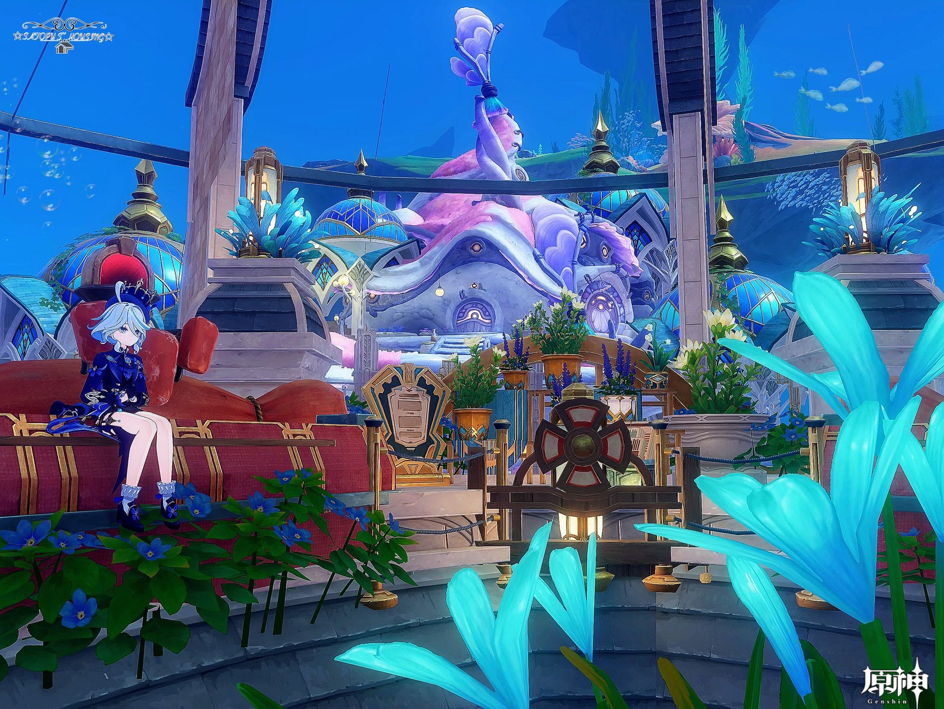 ✩.*˚塵歌壺最新作✩.*˚模本公開「🫧house in the sea🫧」 Genshin