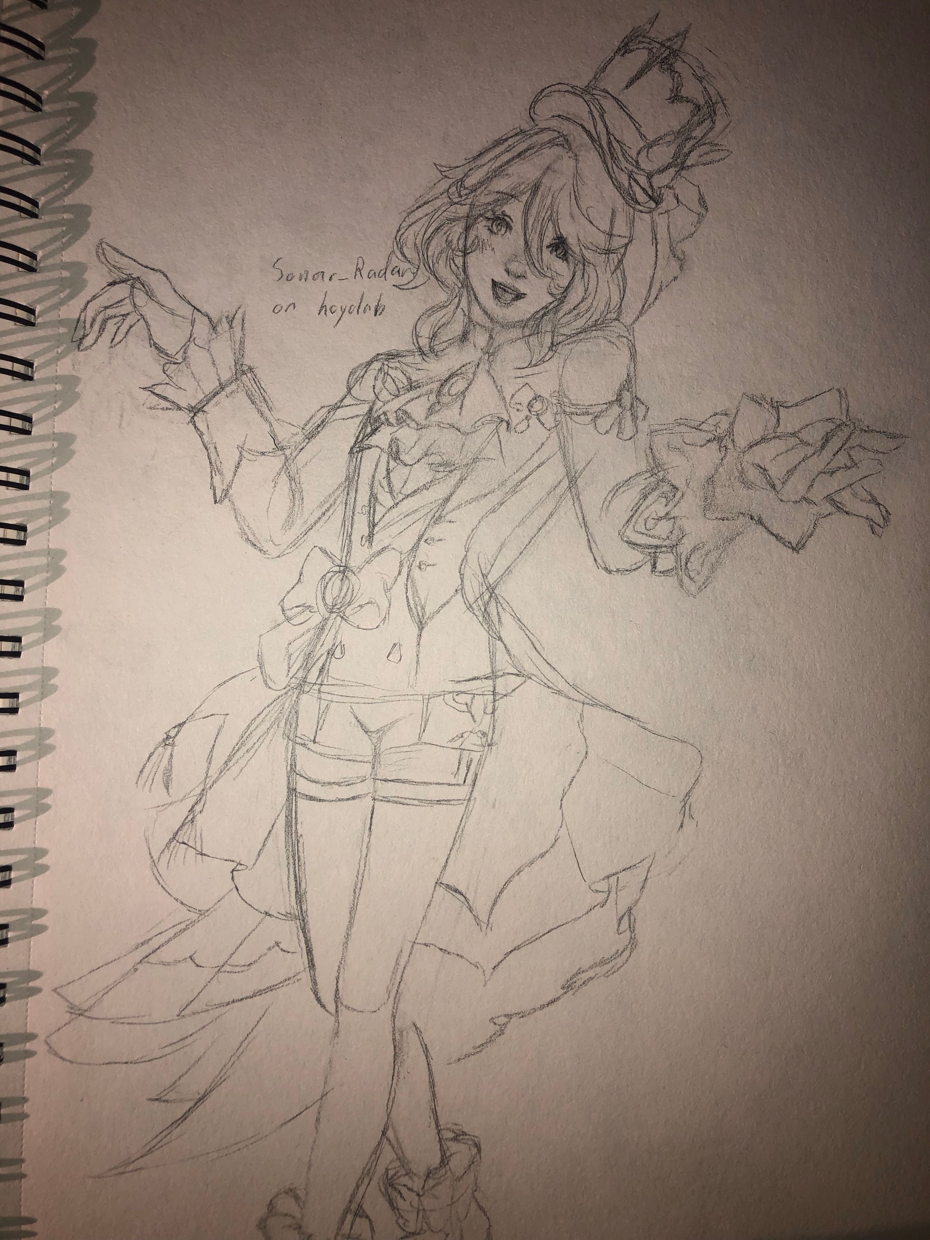 Silly Furina Sketch I made a while ago Genshin Impact | HoYoLAB