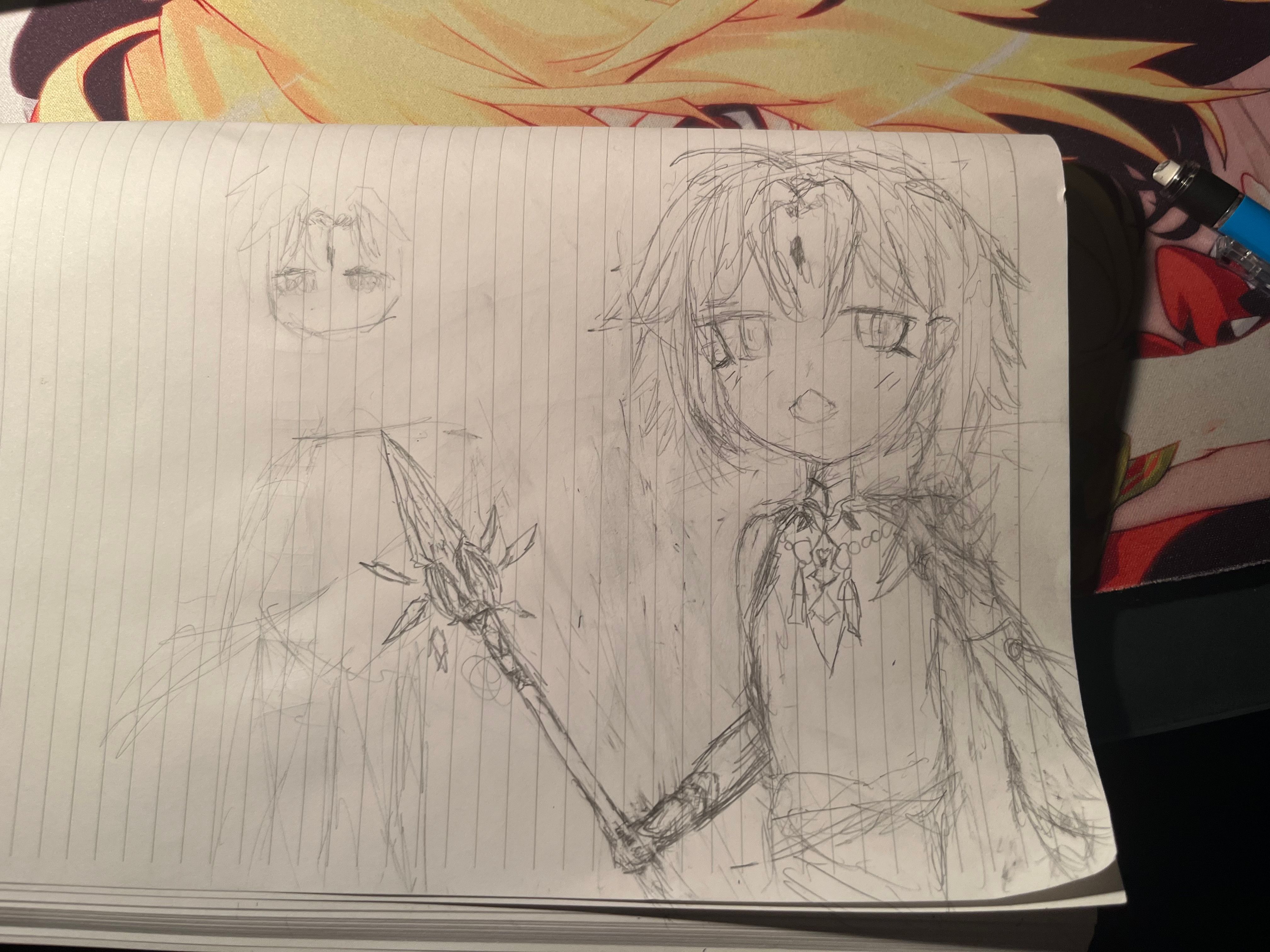 Probably my first time drawing a genshin character (I don’t know how to ...