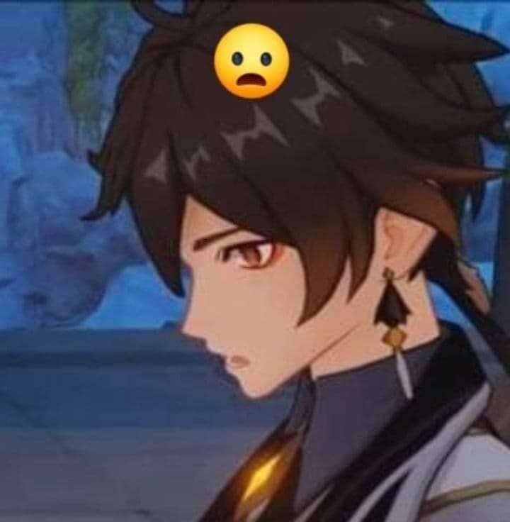 zhongli suprised emoji Genshin Impact HoYoLAB