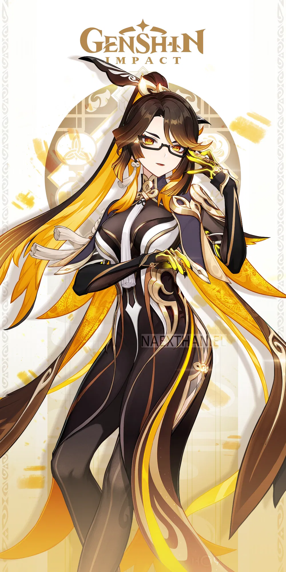 Xianyun with Zhongli color palette Genshin Impact HoYoLAB