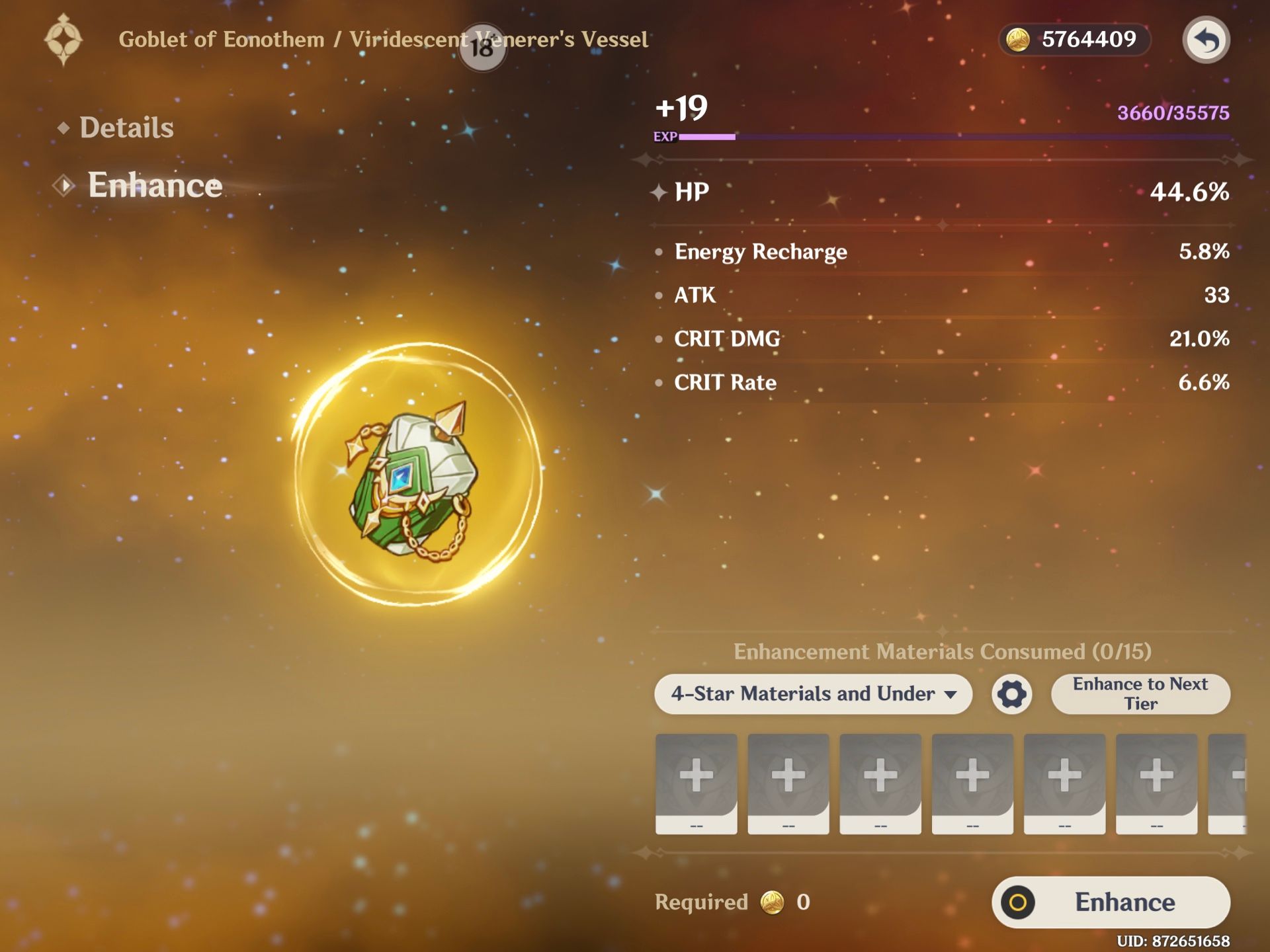 Perfect substat, but the main stat is another problem… Genshin Impact