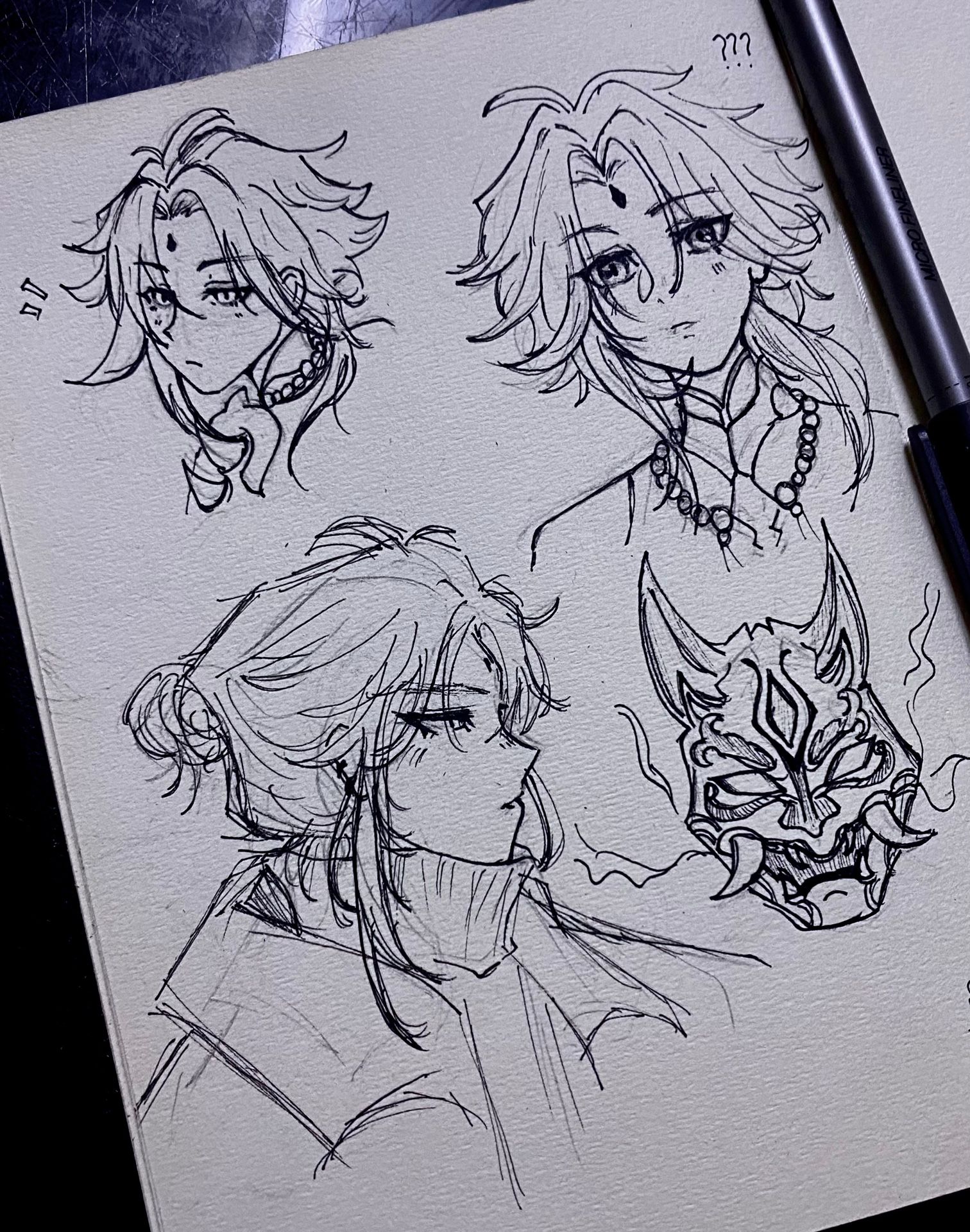 Xiao sketch Genshin Impact HoYoLAB