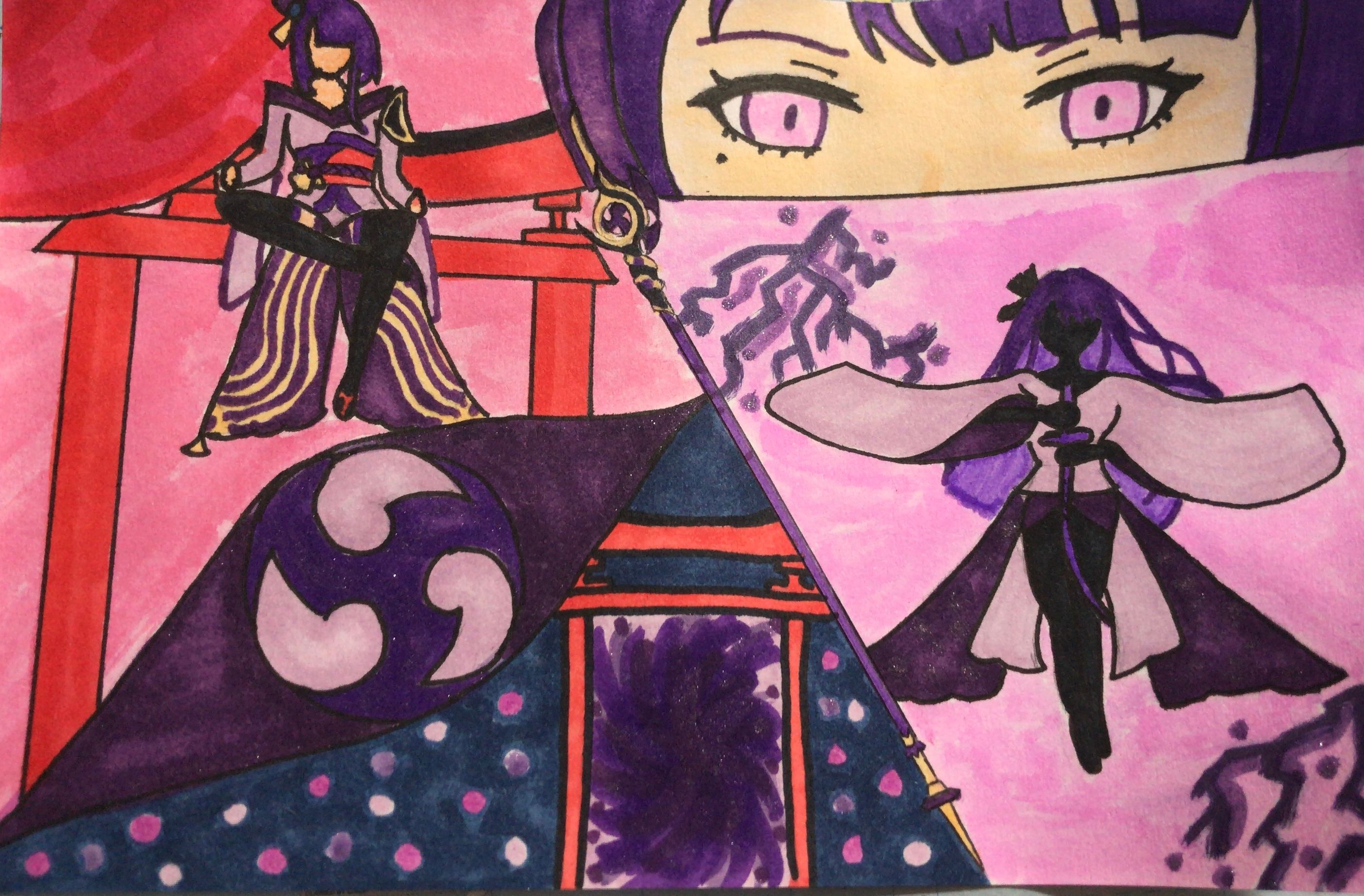 RAIDEN SHOGUN FANART DESIGN TUTORIAL AND ARTIST BIOGRAPHY FACTS 2026 visual data 5