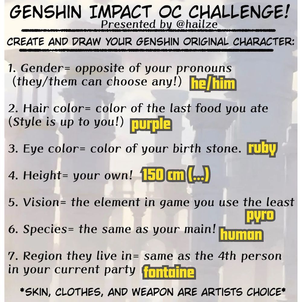 genshin oc challenge Genshin Impact | HoYoLAB