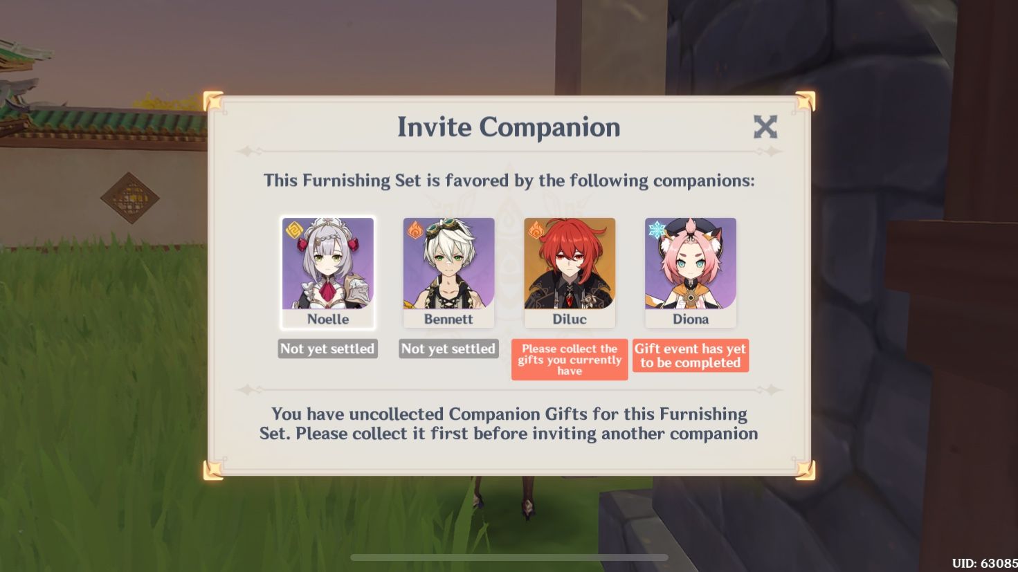 Won’t let me invite diluc to teapot set Genshin Impact HoYoLAB