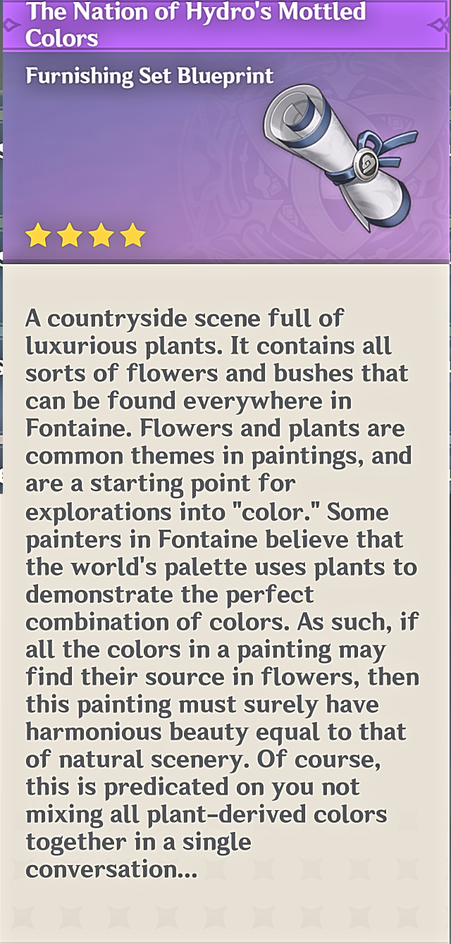 Furniture Set without characters, what does it announce? Genshin Impact