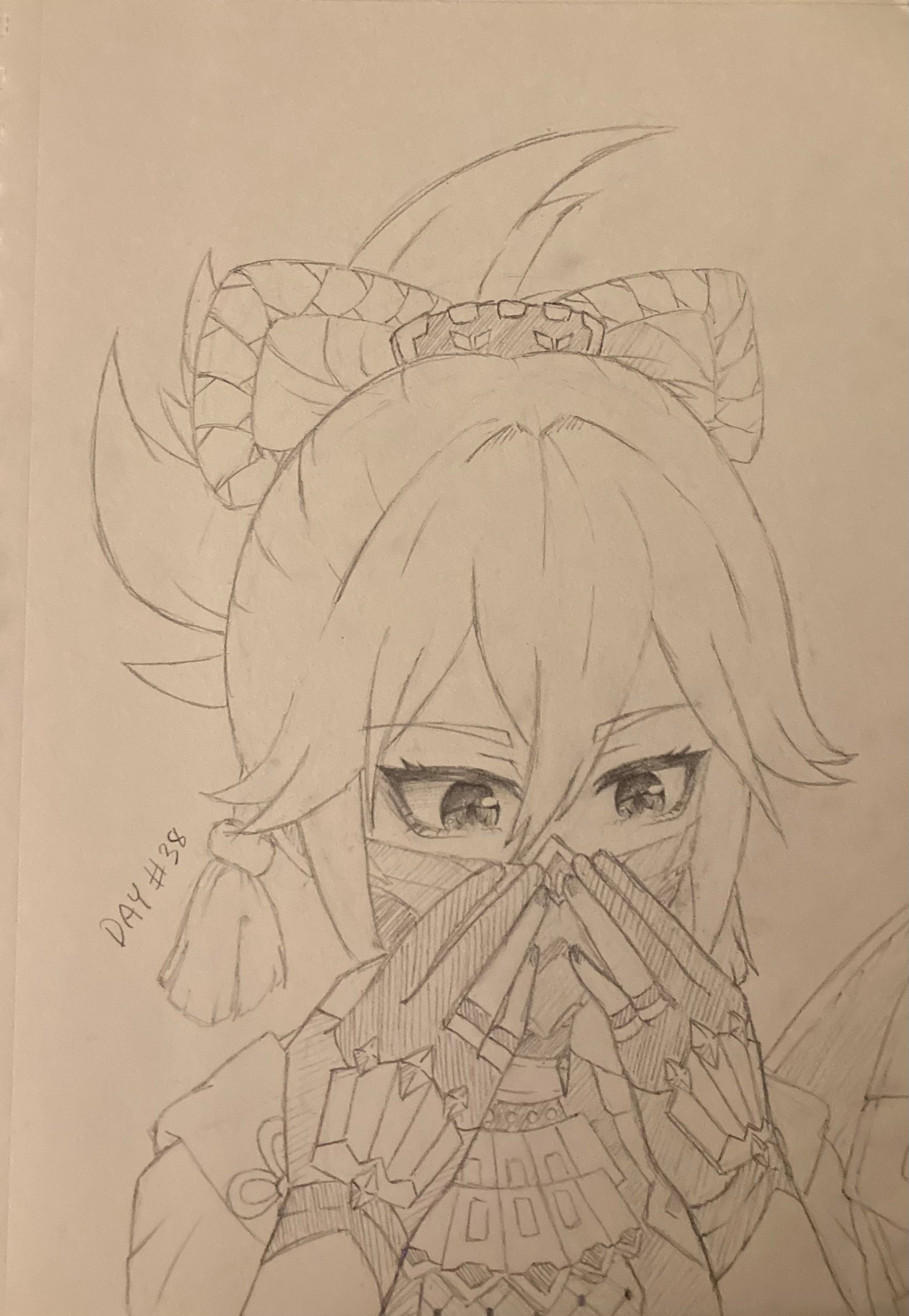 Drawing Genshin characters every day in alphabetical order Day 38