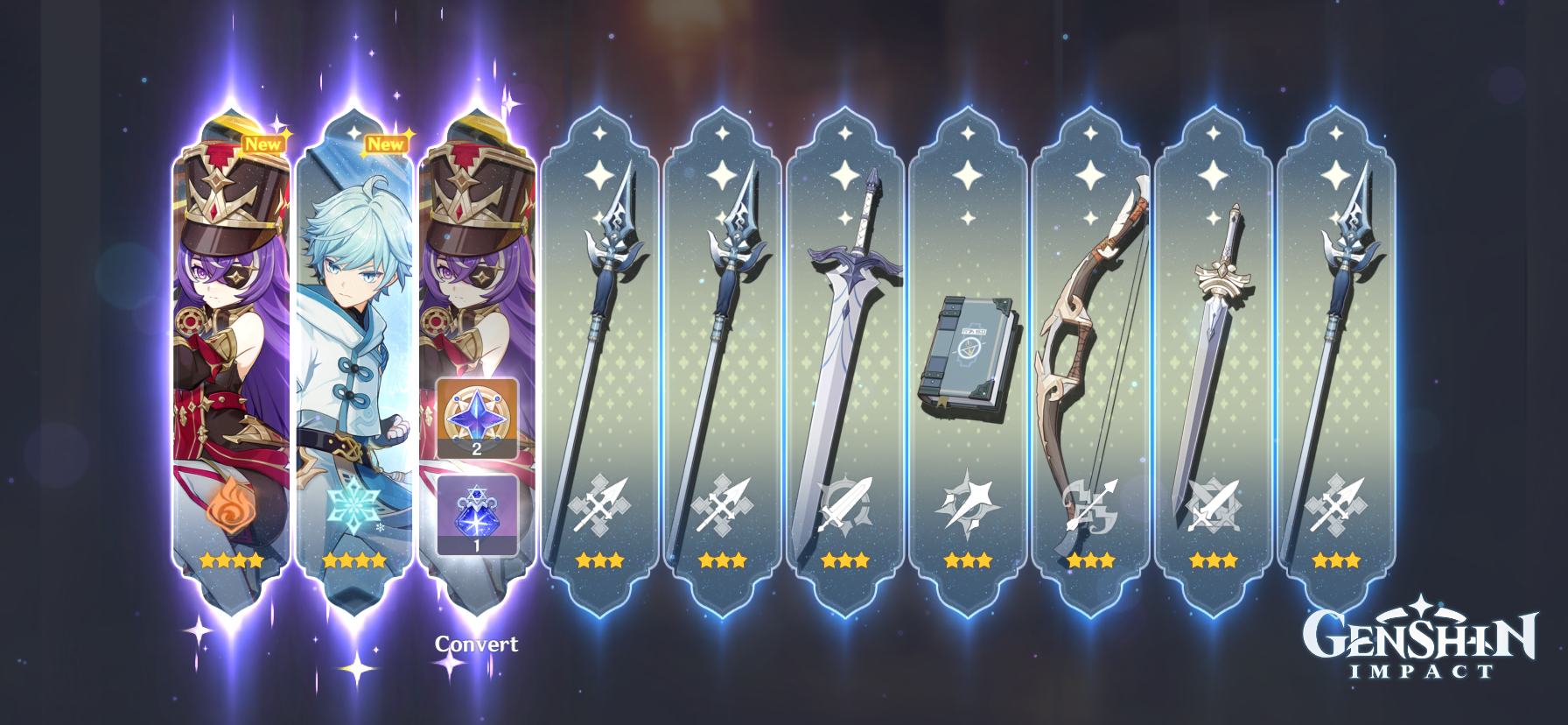 first ten pull results Genshin Impact | HoYoLAB