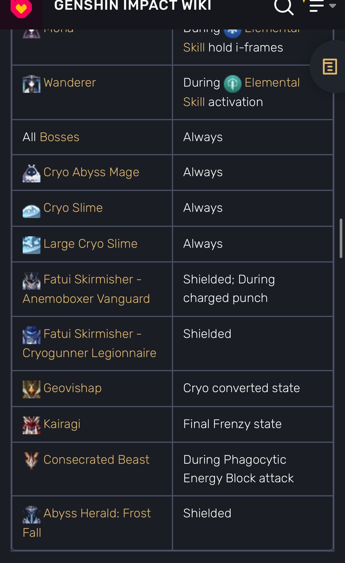 Yeah…I completely about enemies immune to being frozen, freeze